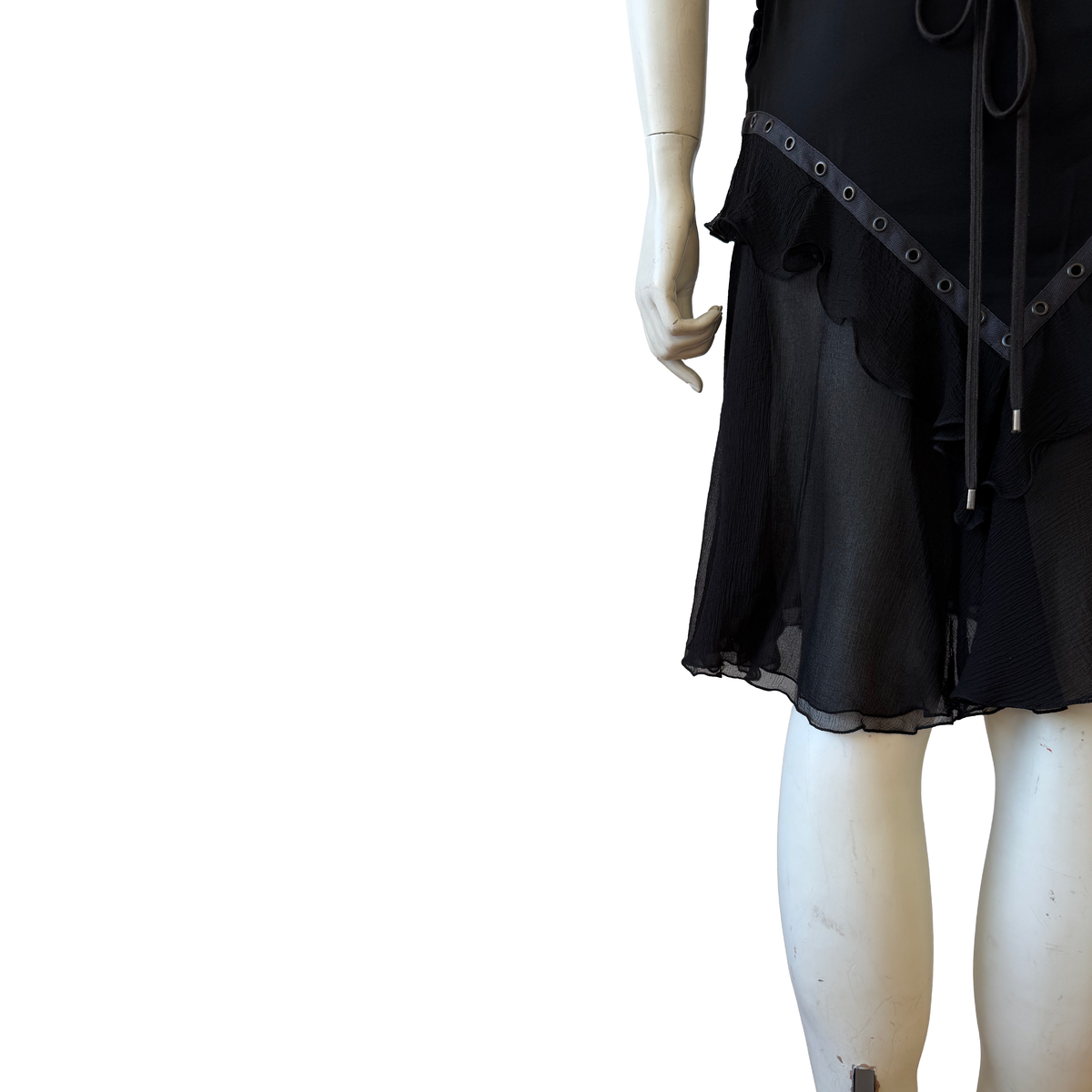 Christian Dior by John Galliano SS 2003 Lace-Up Ruffle Dress