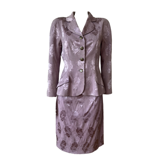 Christian Dior by John Galliano AW1997 Lilac Floral Jacket Suit