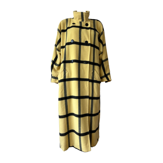 Escada “Princess Diana” Yellow Check Coat