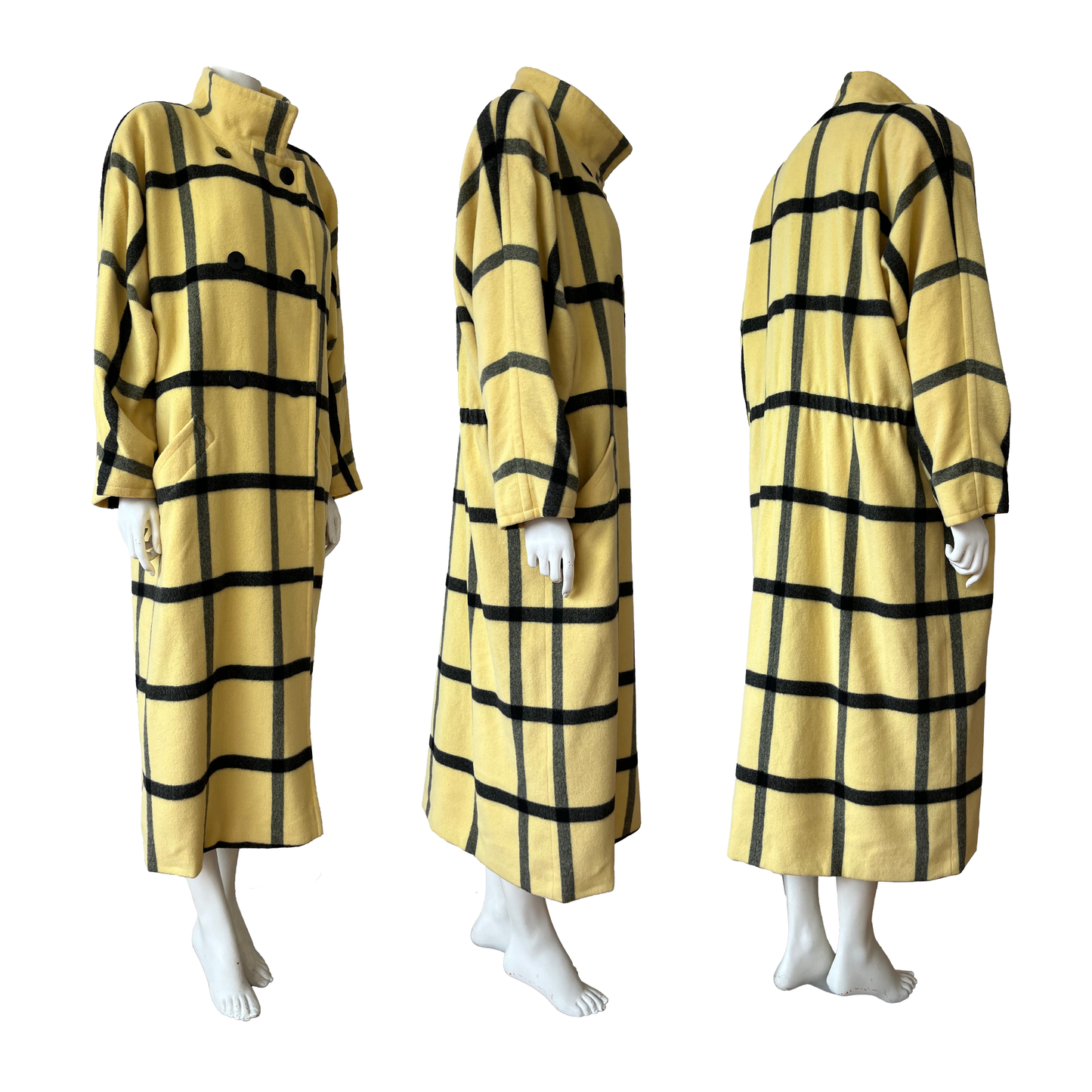 Escada “Princess Diana” Yellow Check Coat
