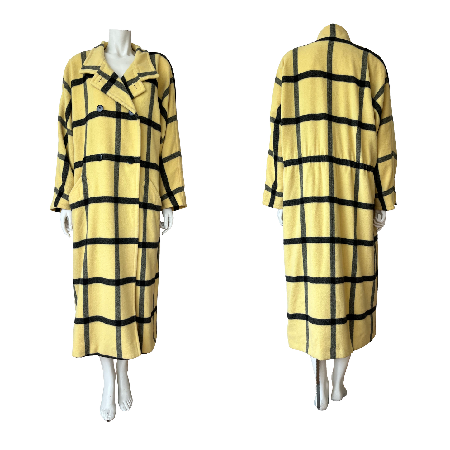 Escada “Princess Diana” Yellow Check Coat