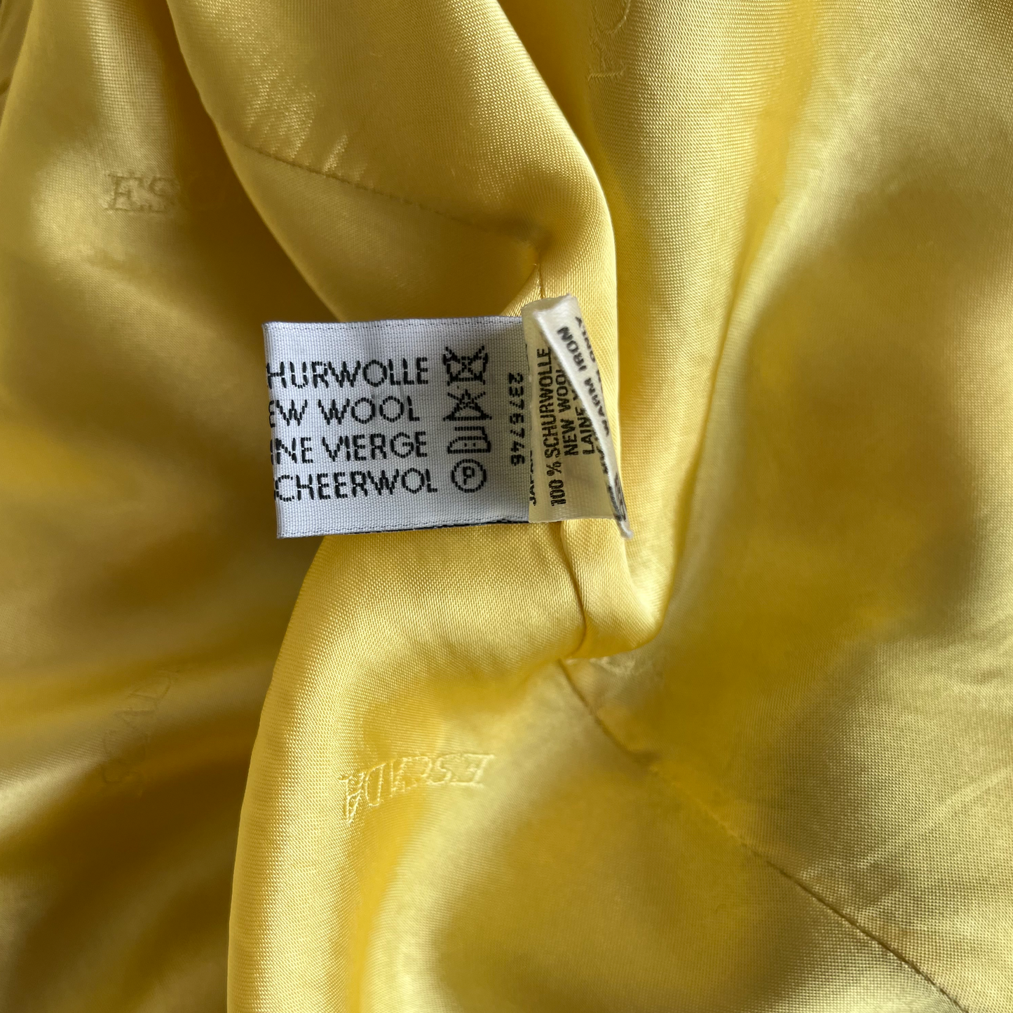 Escada “Princess Diana” Yellow Check Coat