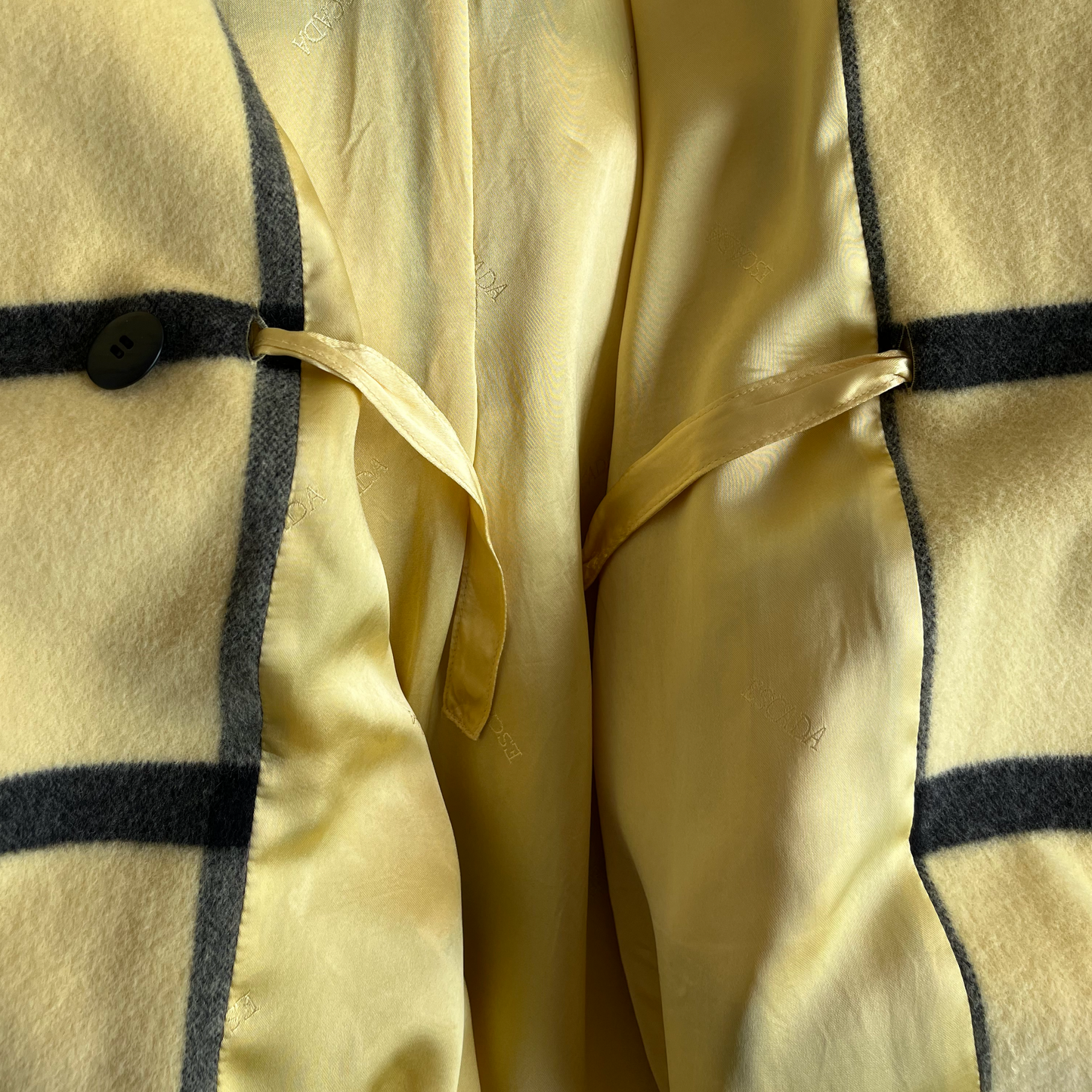 Escada “Princess Diana” Yellow Check Coat