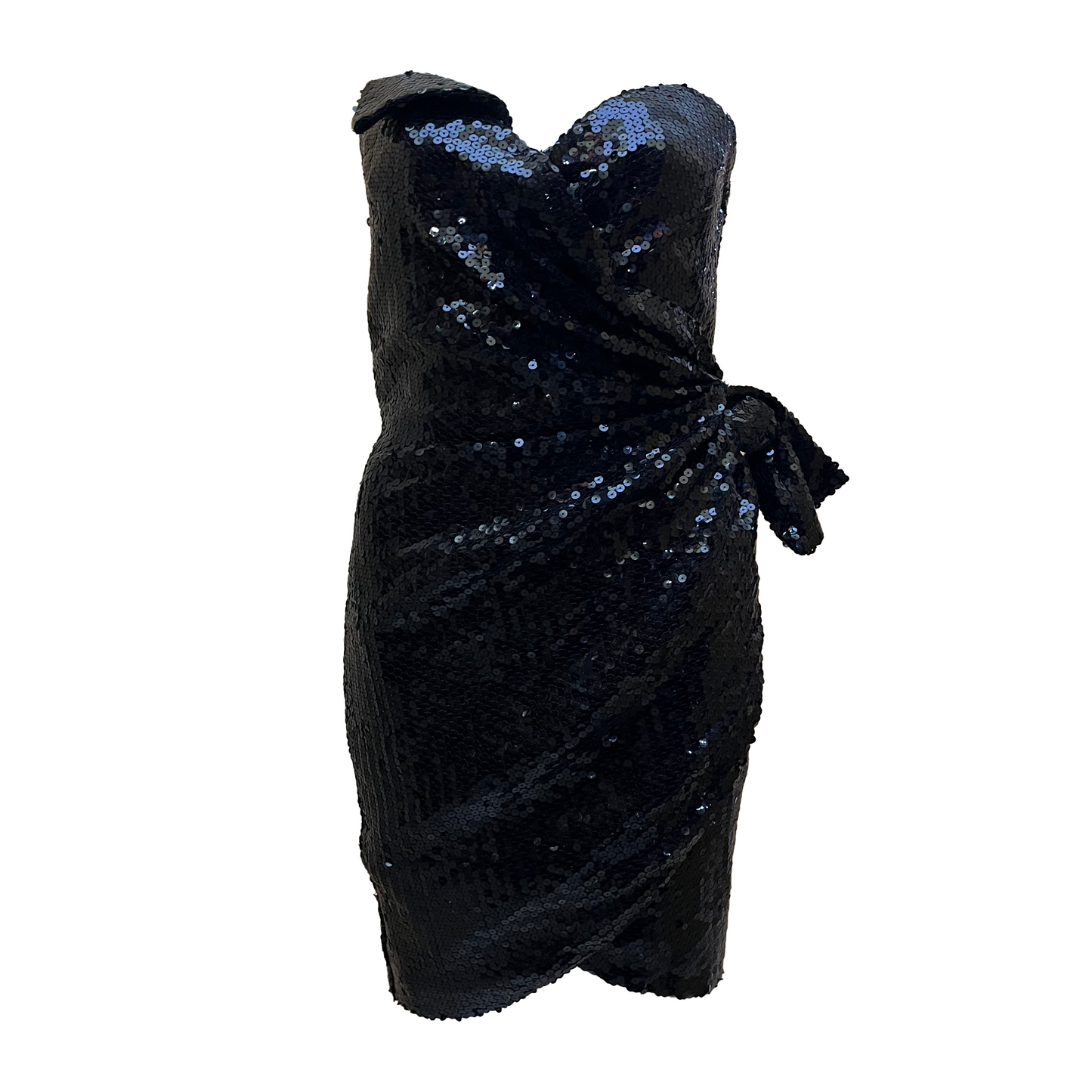 Thierry Mugler 90s Wrap bustier sequins cocktail dress