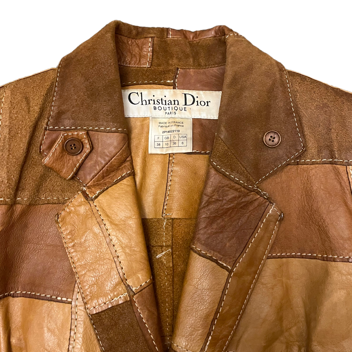 Christian Dior by John Galliano SS 2002 Patchwork Leather Jacket