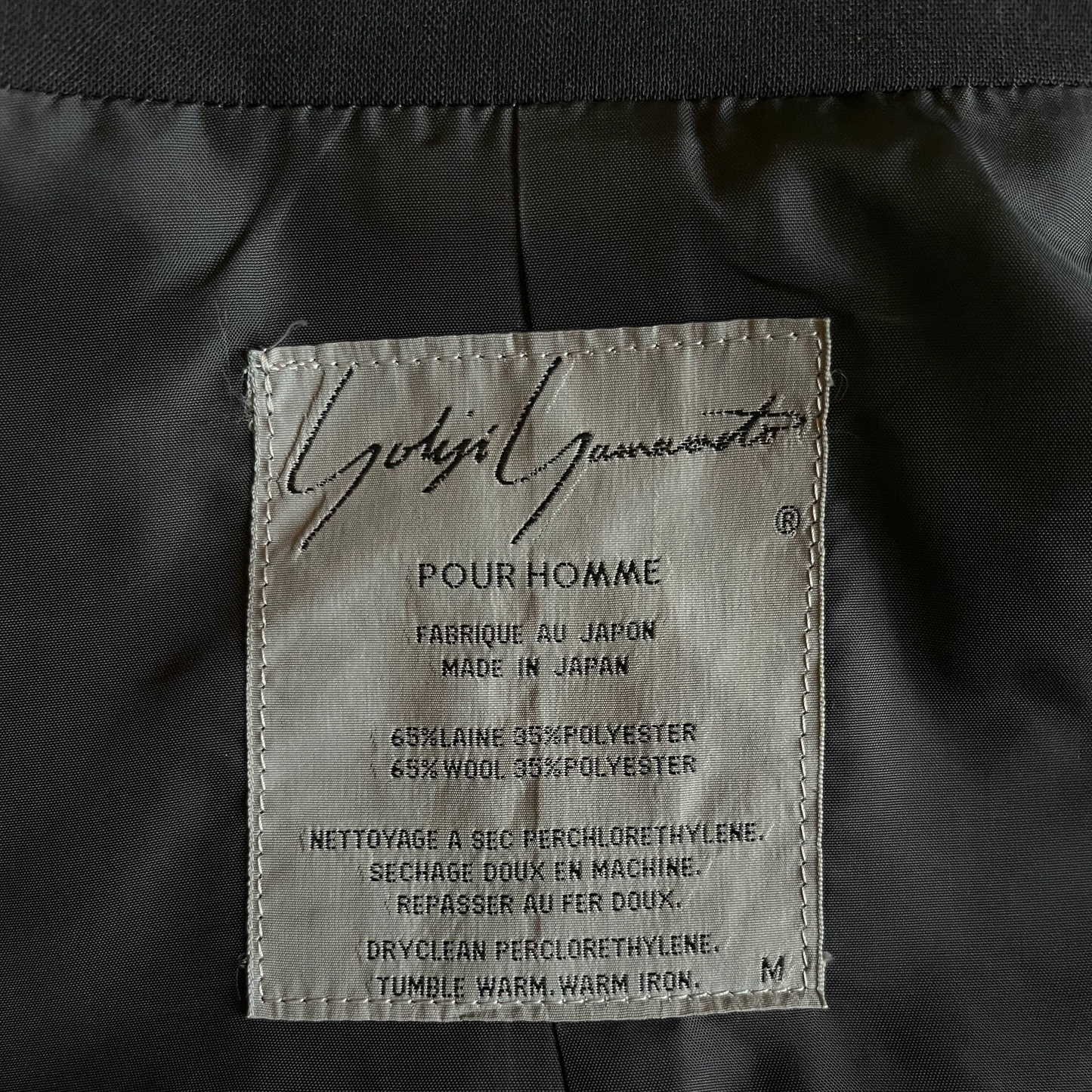 Yohji Yamamoto POUR HOMME SS 1987 Black Wool Blazer