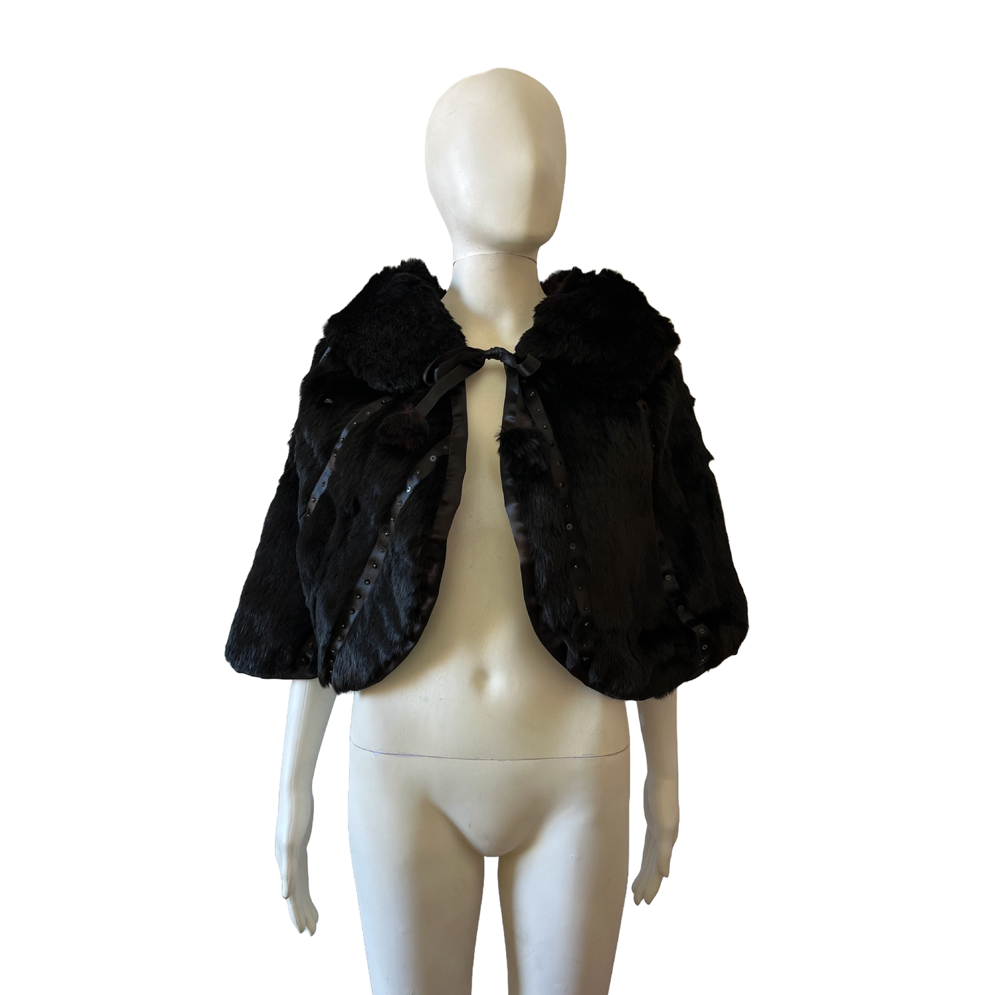 Gianni Versace 90s Rabbit fur Cape