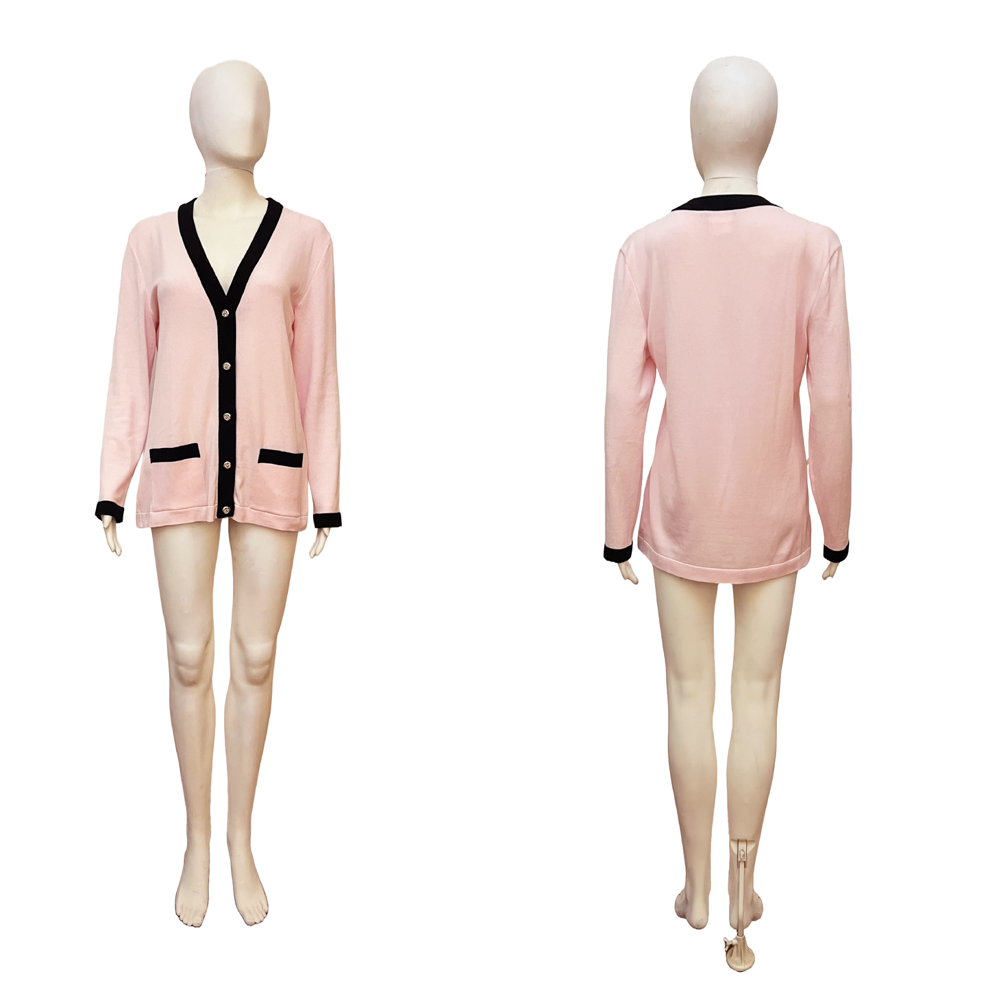 Chanel by Karl Lagerfeld SS 1997 Baby Pink Cardigan