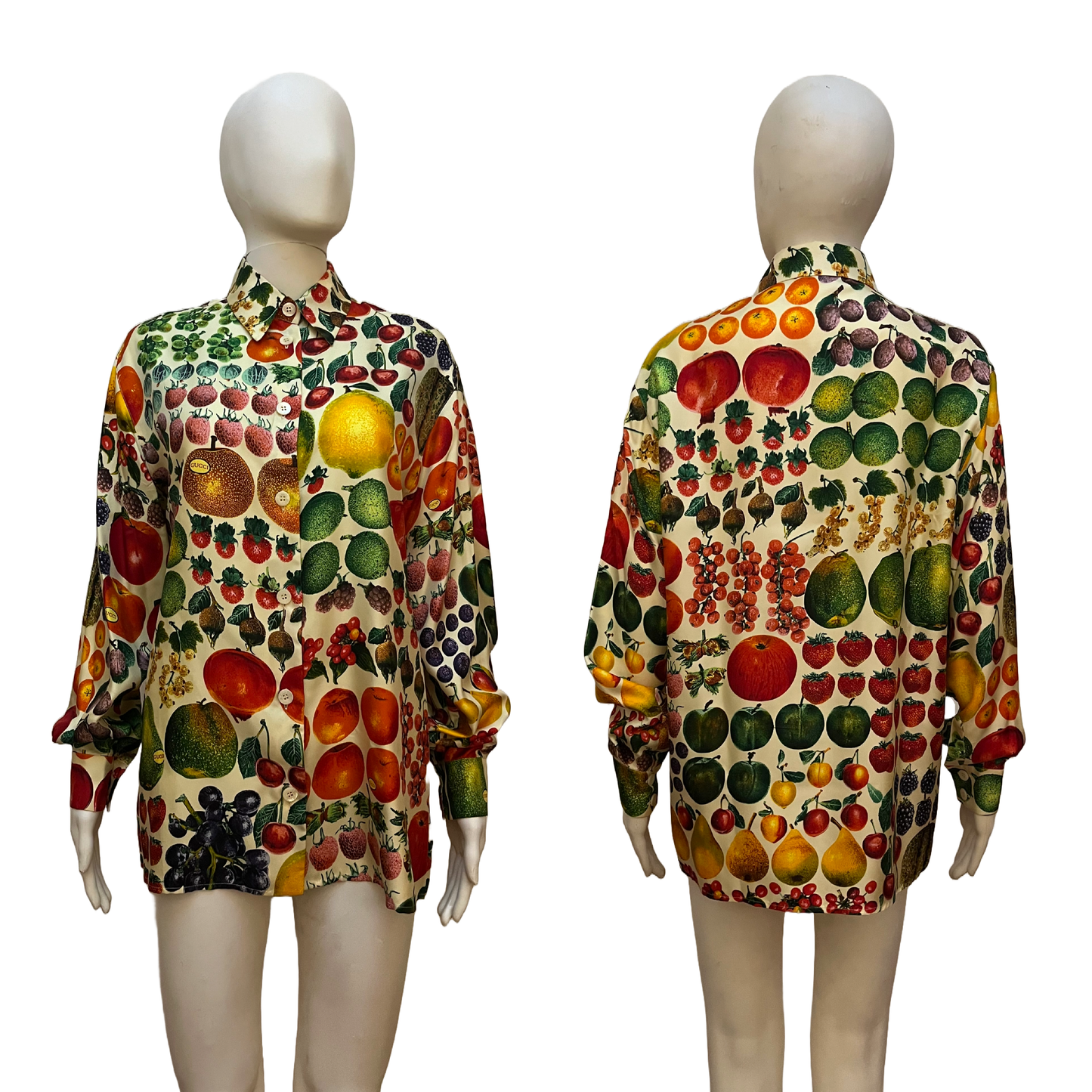 Gucci by Tom Ford SS 1996 Fruit Printed Silk Shirts