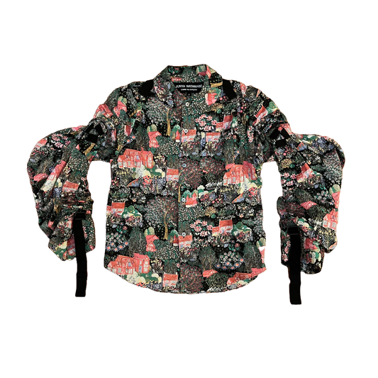 Junya Watanabe SS 2003 Floral landscape Print Parachute Shirt