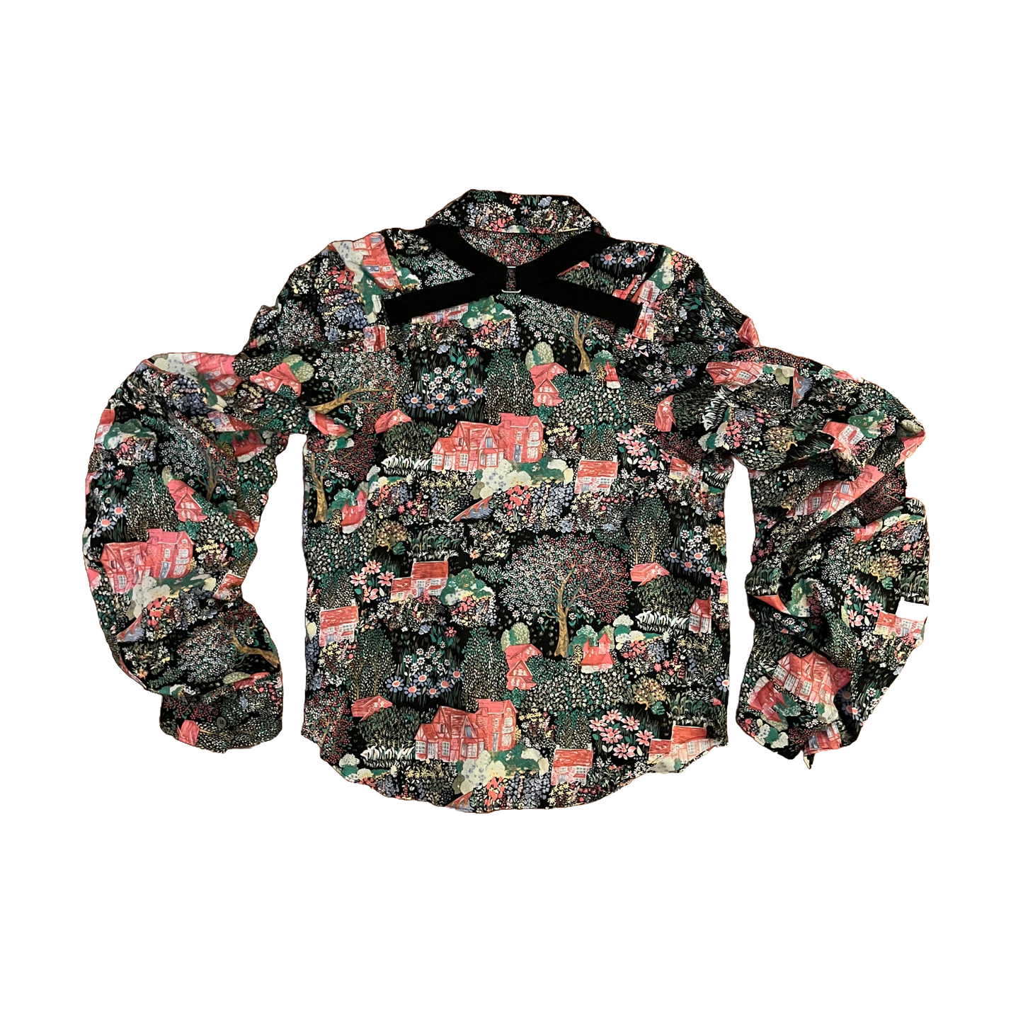 Junya Watanabe SS 2003 Floral landscape Print Parachute Shirt