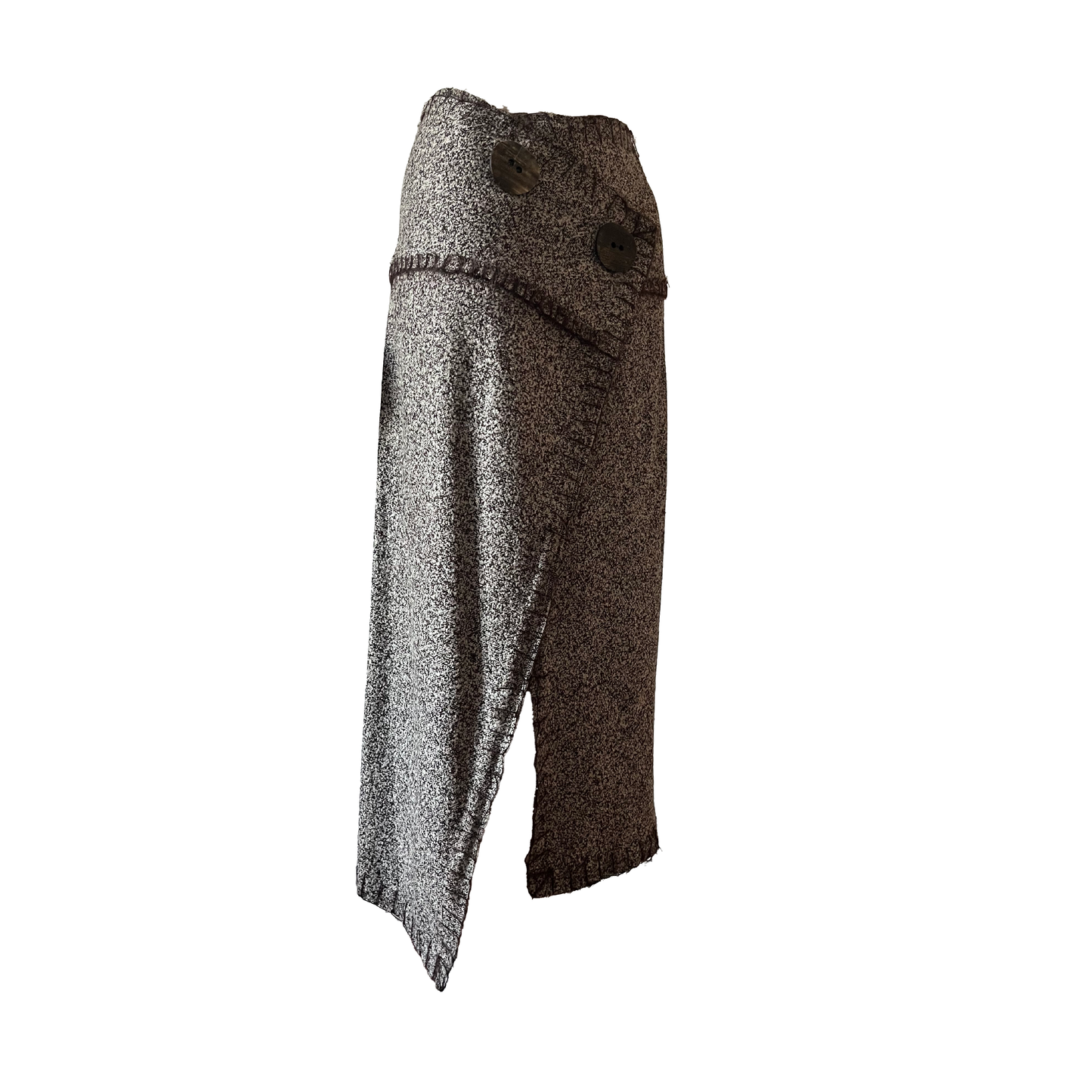 John Galliano AW 2000 Grey Wool Wrap Skirt