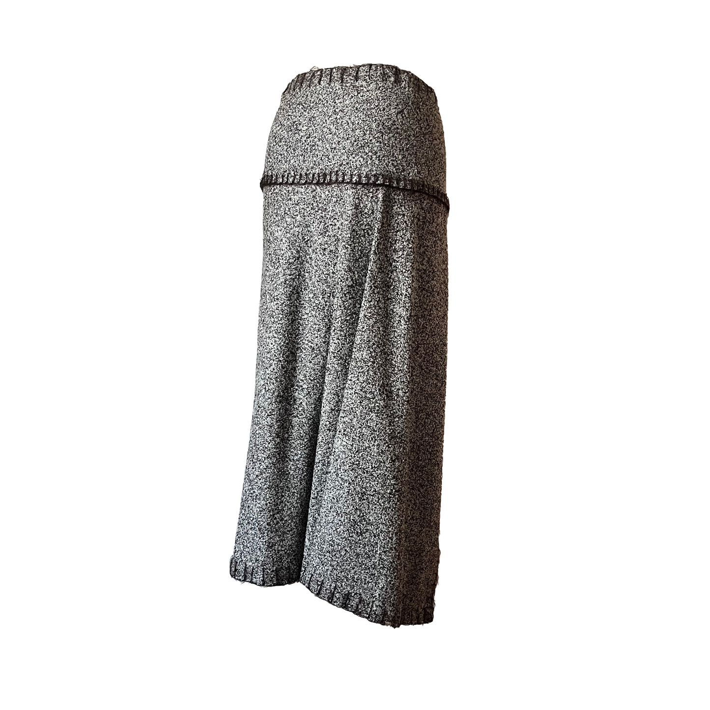 John Galliano AW 2000 Grey Wool Wrap Skirt