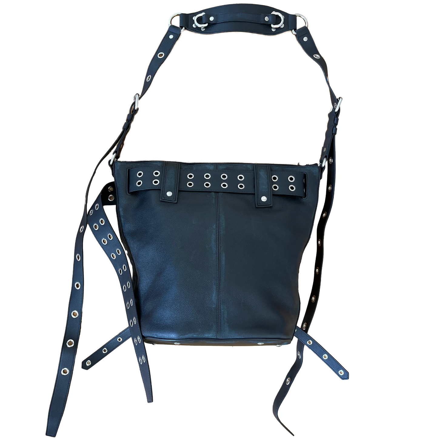 Balenciaga Emo Leather Bucket Bag