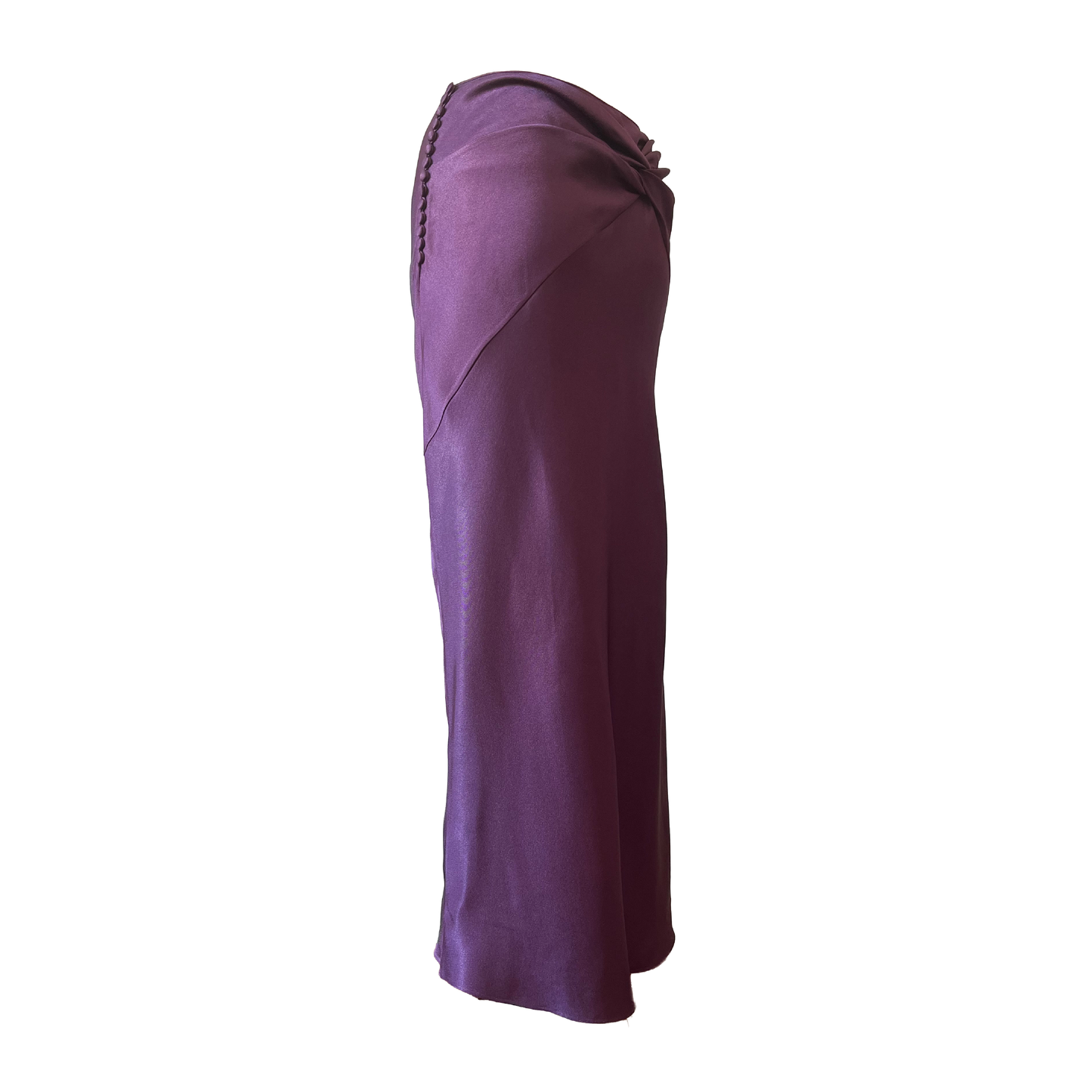 John Galliano SS 2000 Violet acetate evening skirt