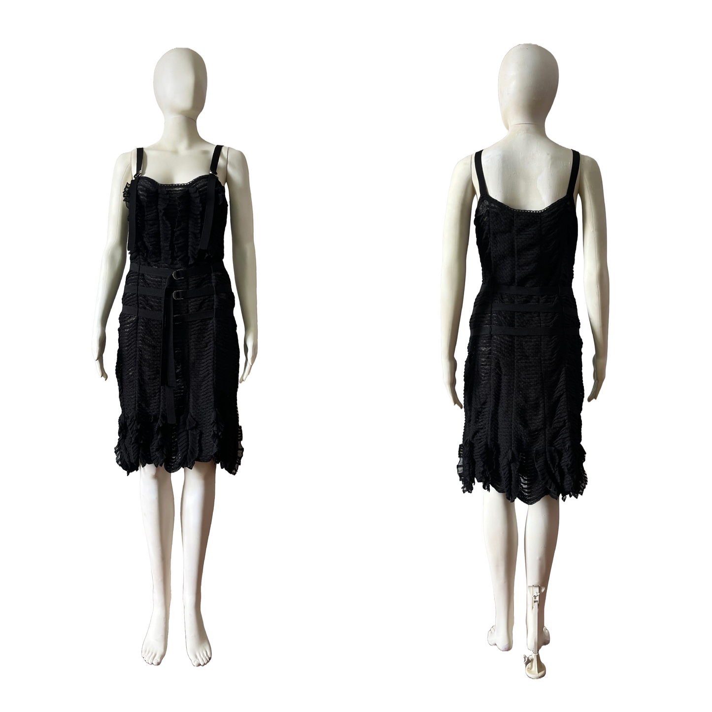 Christian Dior by John Galliano SS 2003 Bondage Knit Black Dress