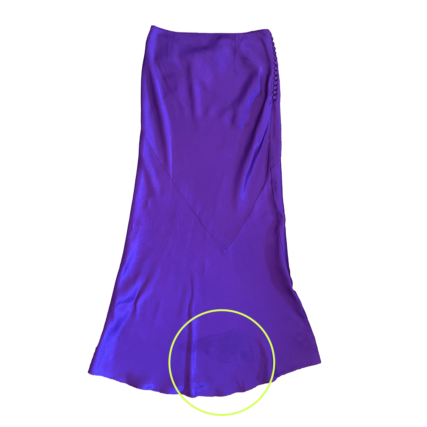 John Galliano SS 2000 Violet acetate evening skirt