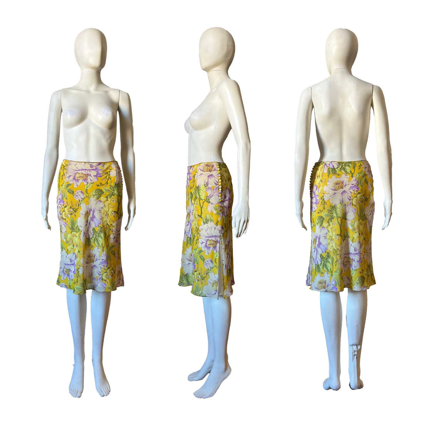 John Galliano - SS 2002 Yellow Floral Skirt