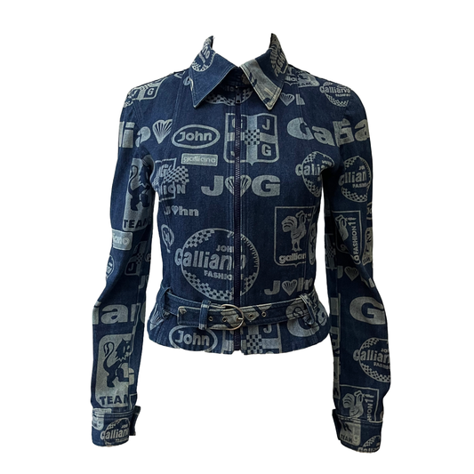 John Galliano SS 2002 Formula 1 Denim Moto Jacket