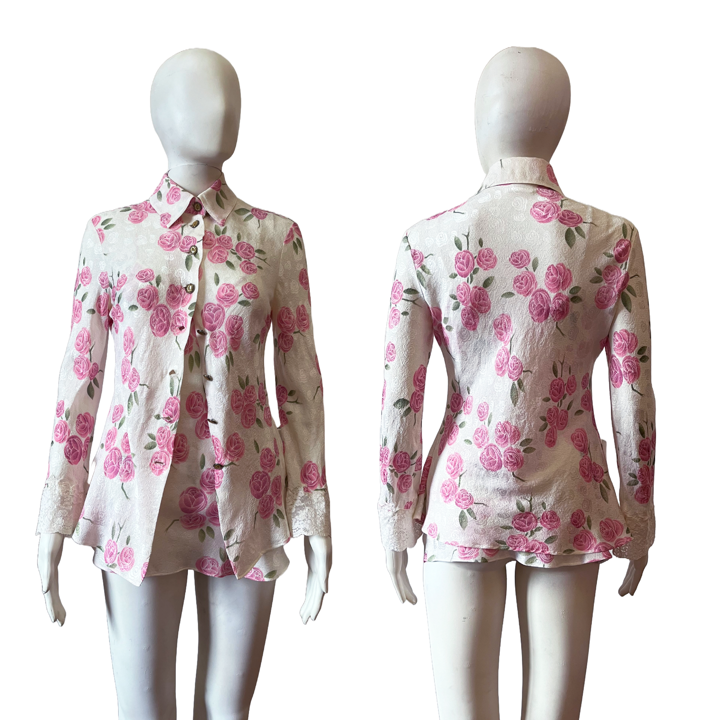 Christian Dior by John Galliano SS 1999 Floral Blouse & Top Set