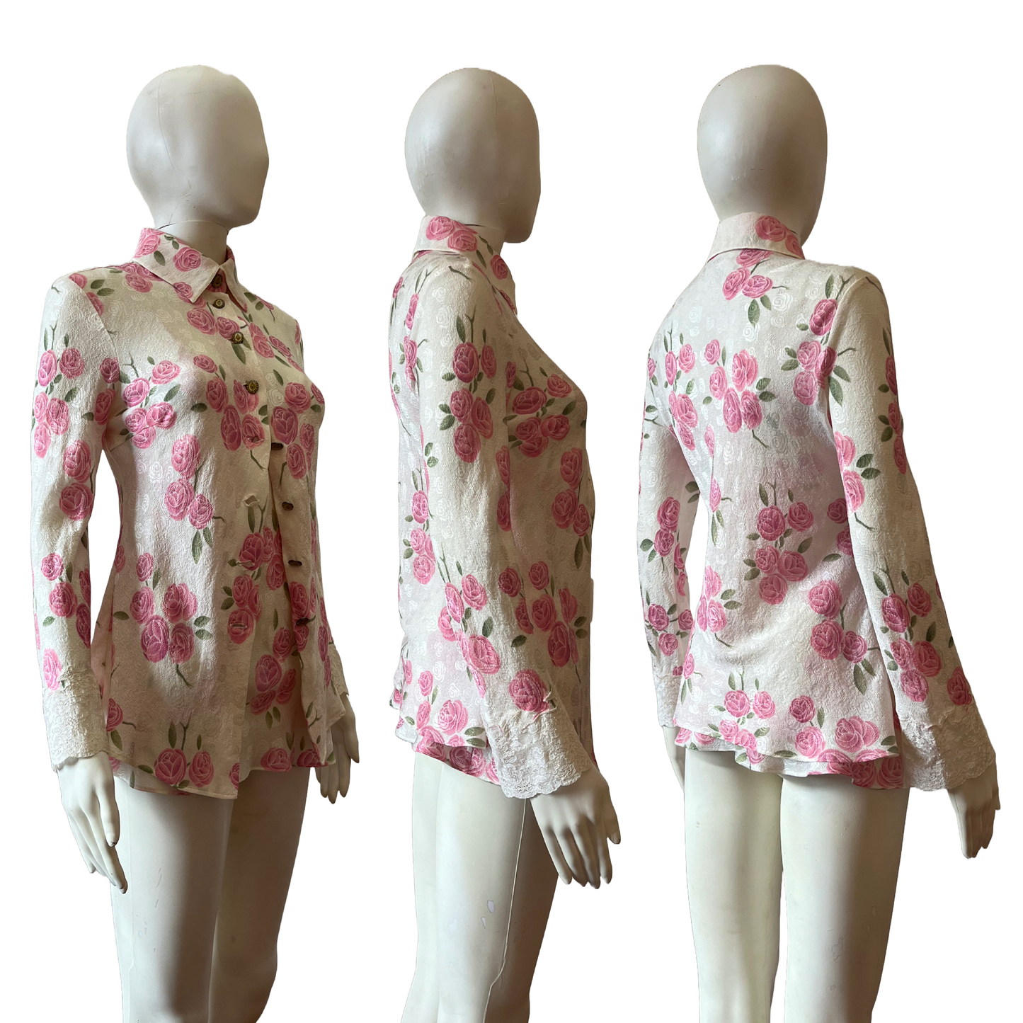 Christian Dior by John Galliano SS 1999 Floral Blouse & Top Set