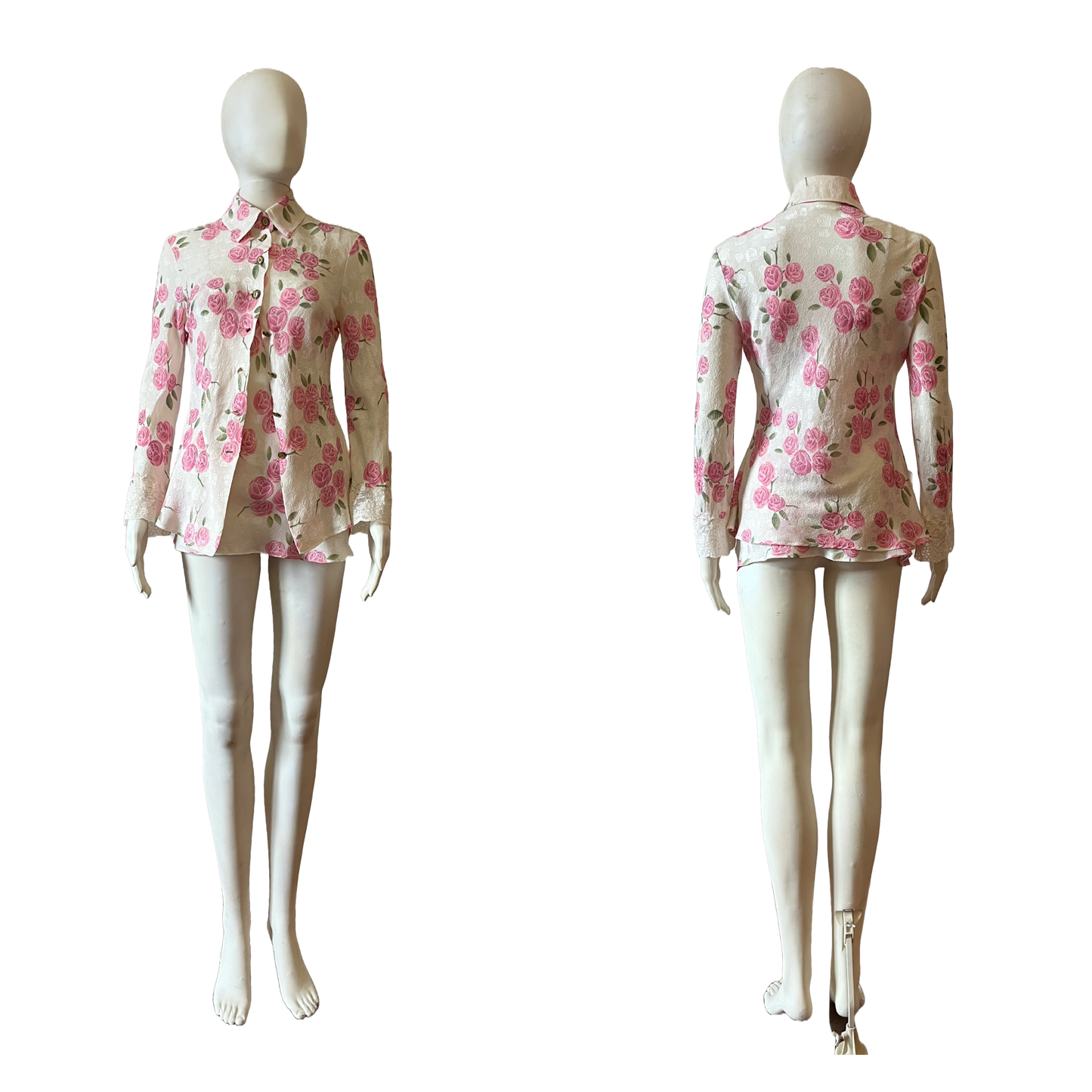 Christian Dior by John Galliano SS 1999 Floral Blouse & Top Set