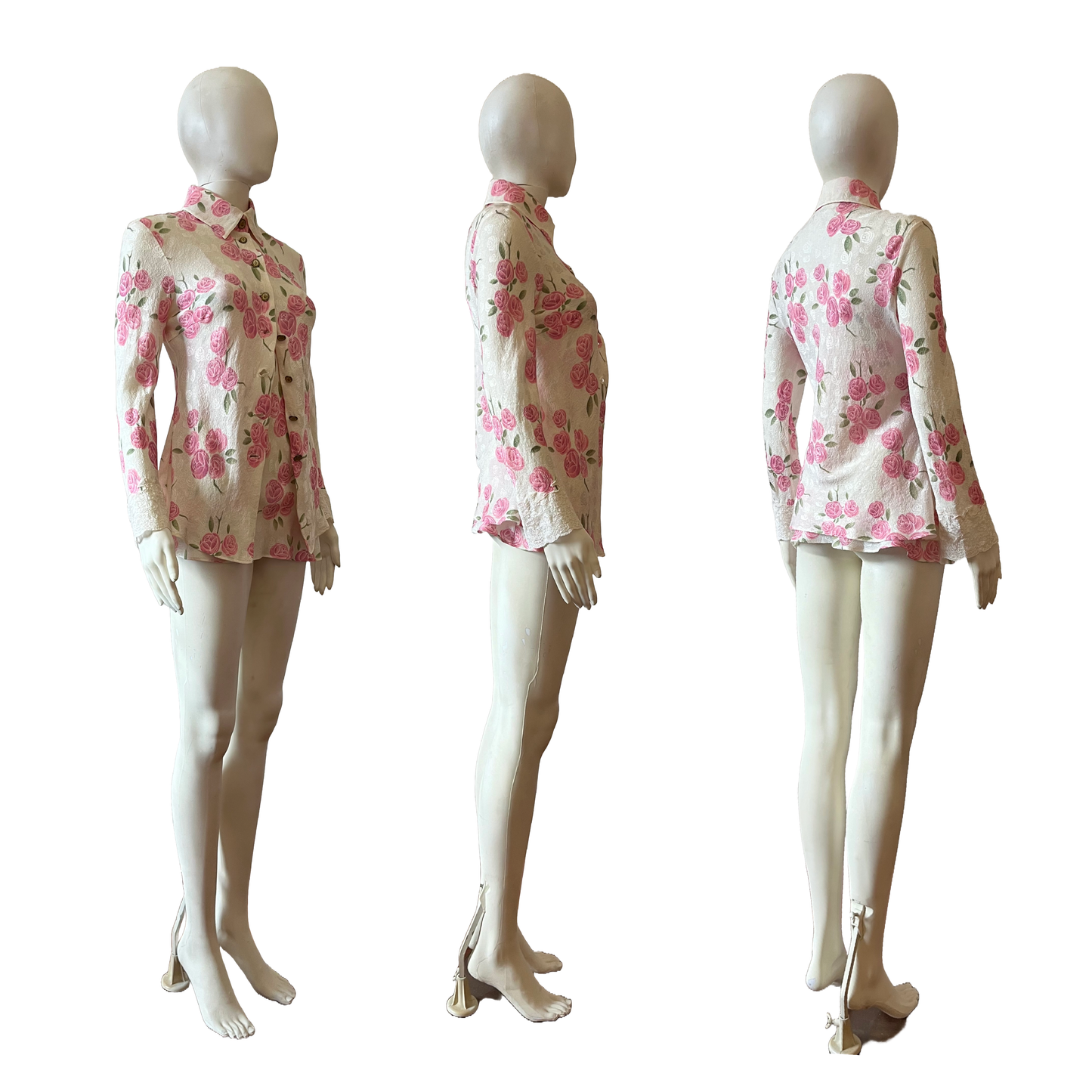 Christian Dior by John Galliano SS 1999 Floral Blouse & Top Set