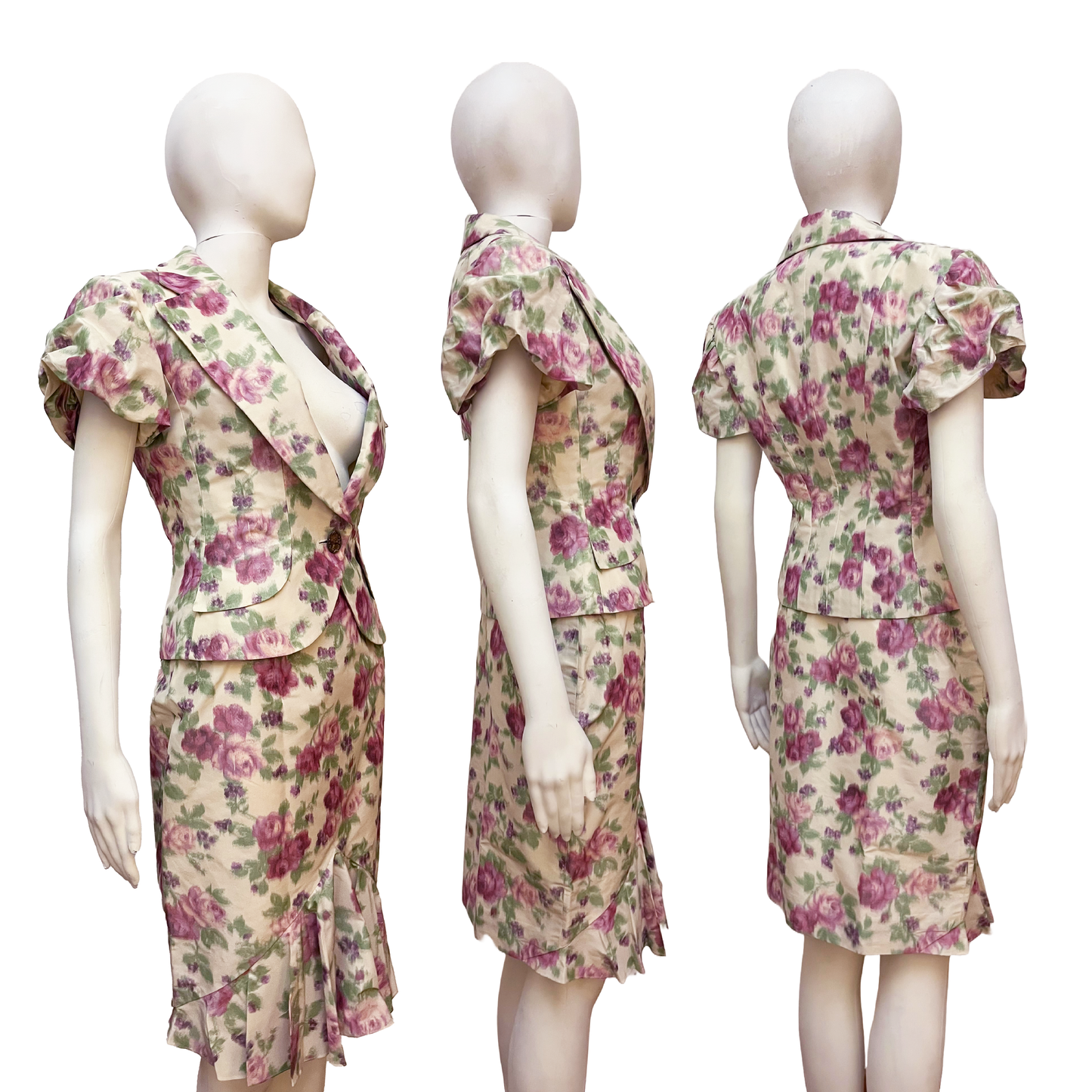 Christian Dior by John Galliano SS 1999 Floral Jacket & Skirt Set