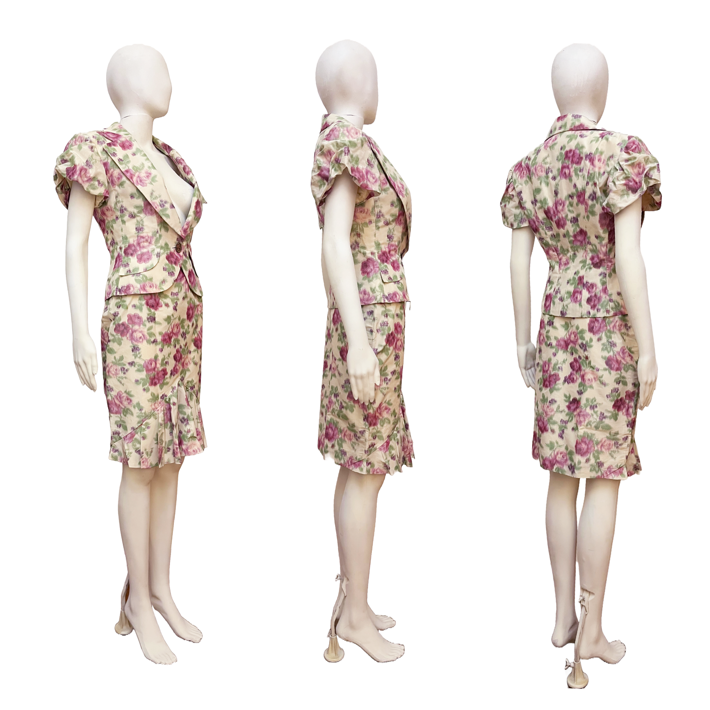 Christian Dior by John Galliano SS 1999 Floral Jacket & Skirt Set