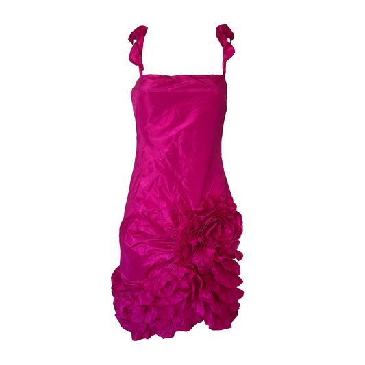 Valentino SS 2008 Fuchsia Silk Taffeta Cocktail Dress