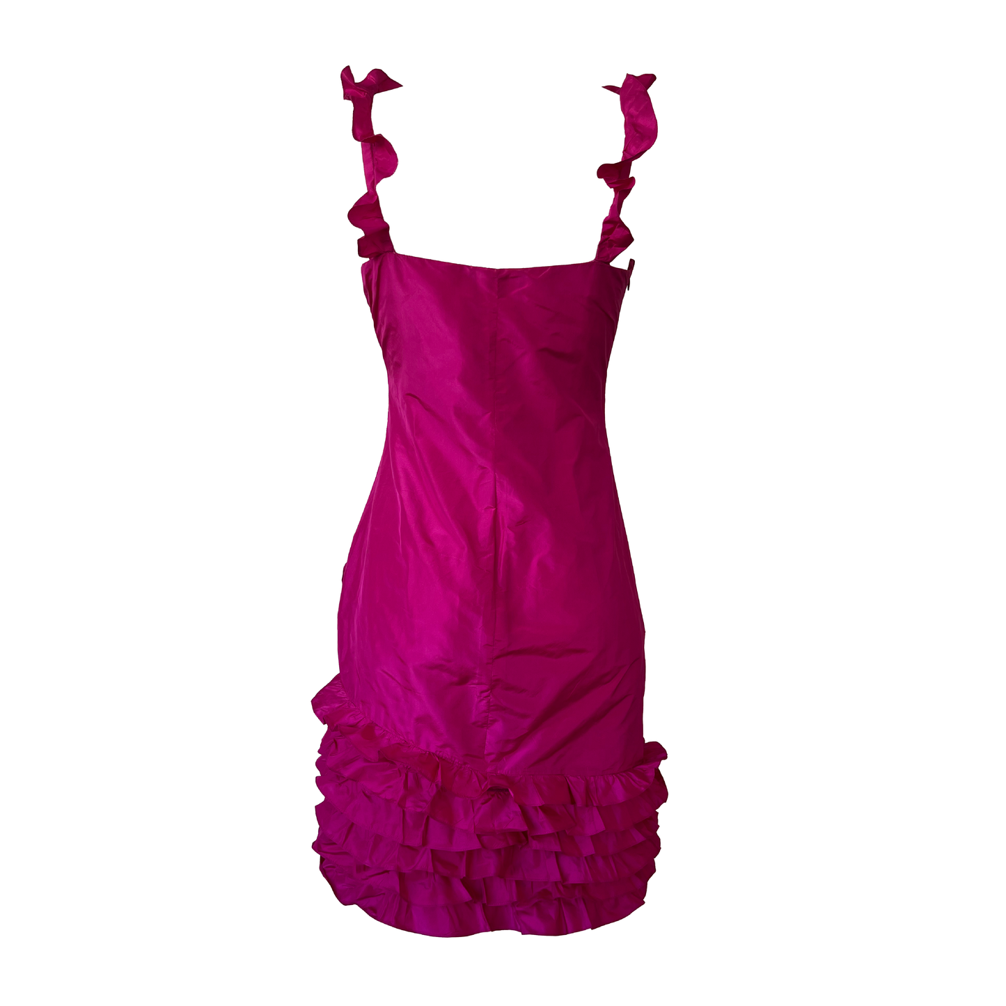 Valentino SS 2008 Fuchsia Silk Taffeta Cocktail Dress