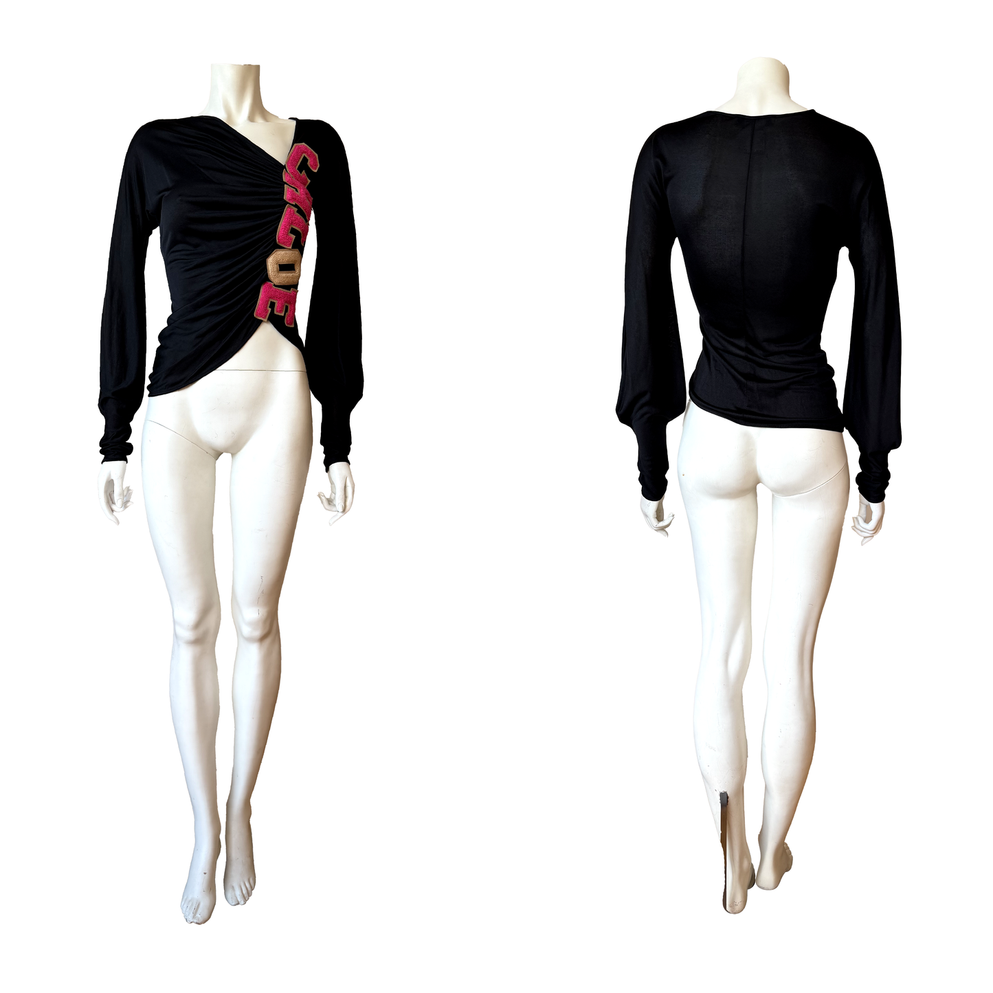 Chloé by Stella McCartney FW 2001 “CHLOÉ” Asymmetrical Sheer Top