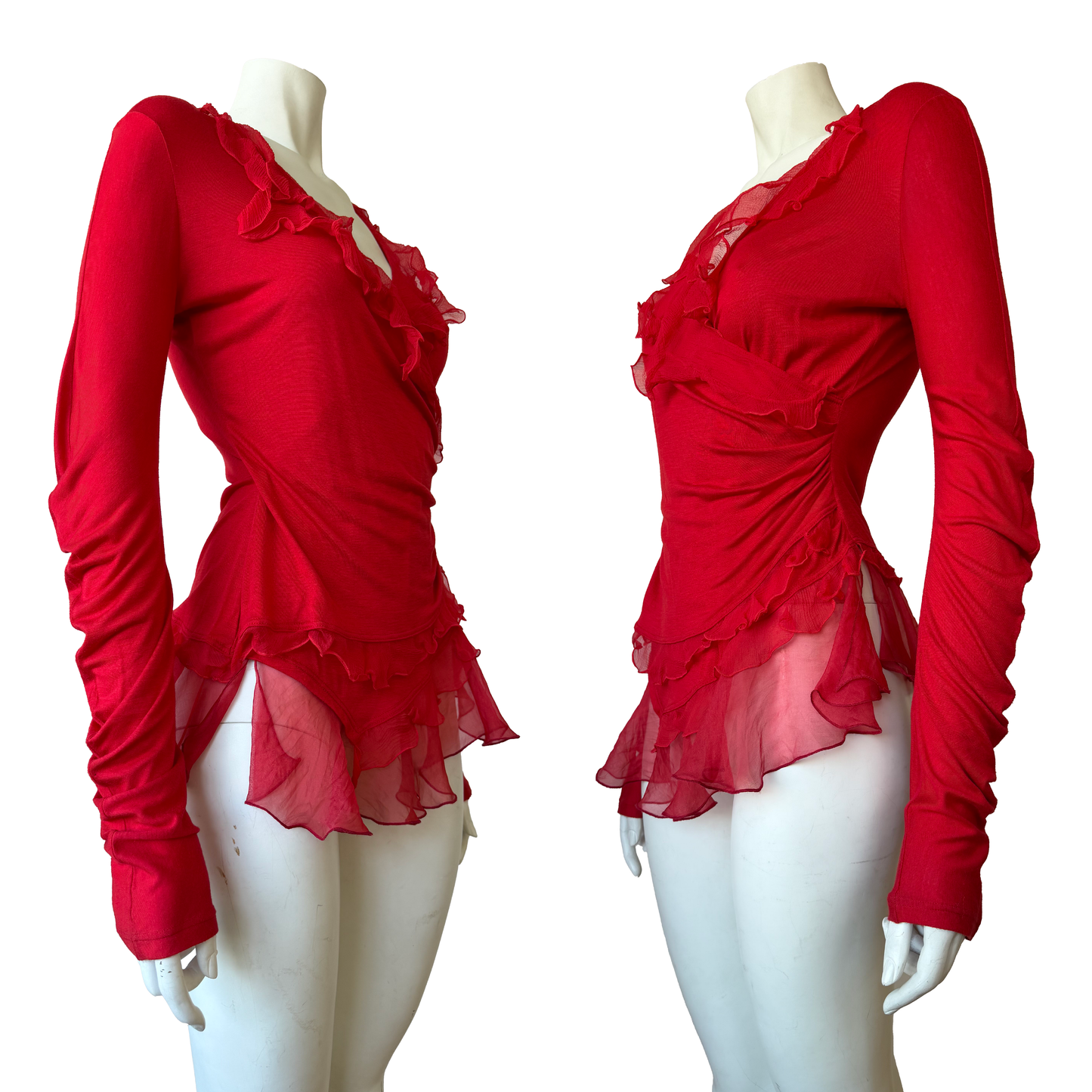 Christian Dior SS 2005 Ruffle Top by John Galliano