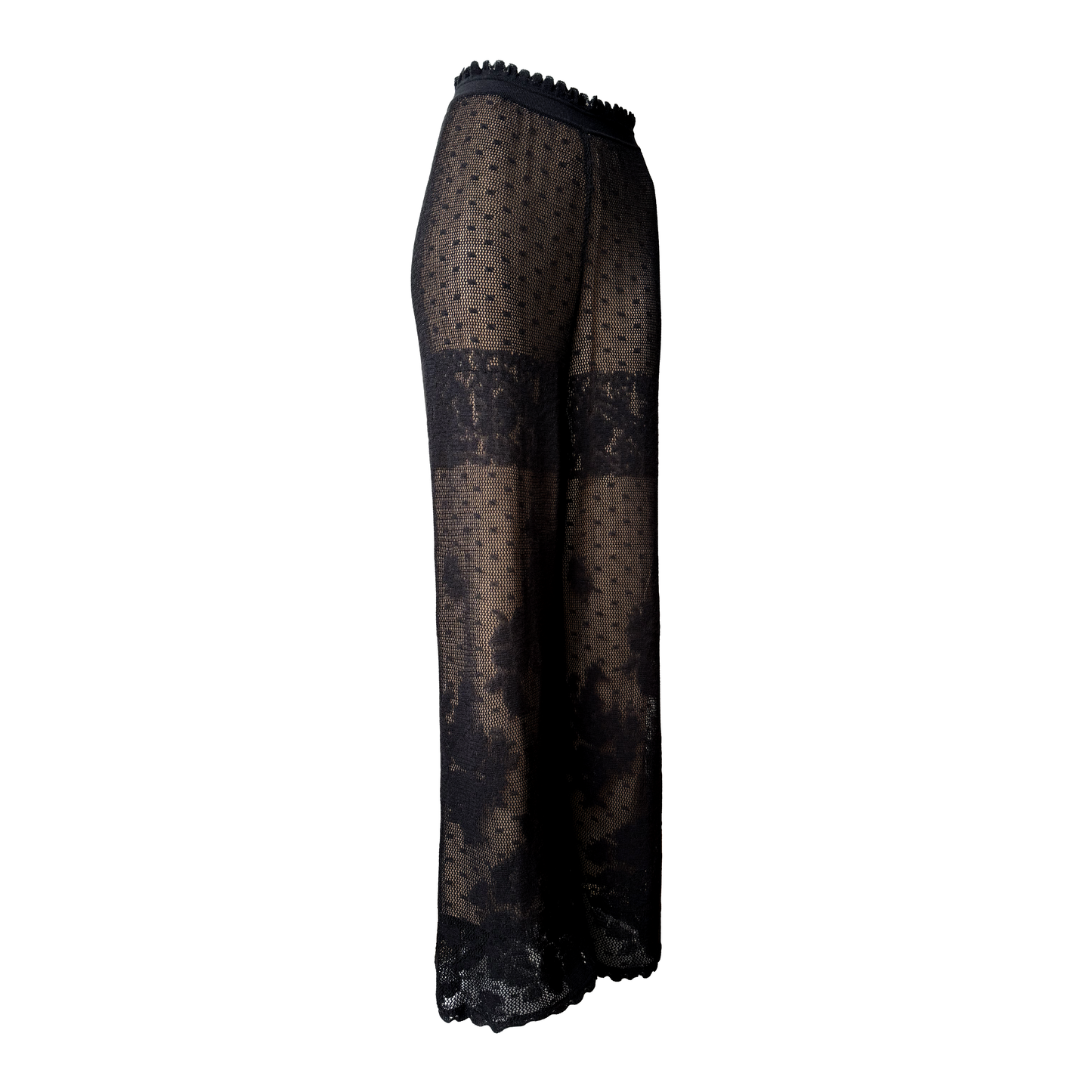 John Galliano SS 1997 Sheer Lace Knit High Waist Pants