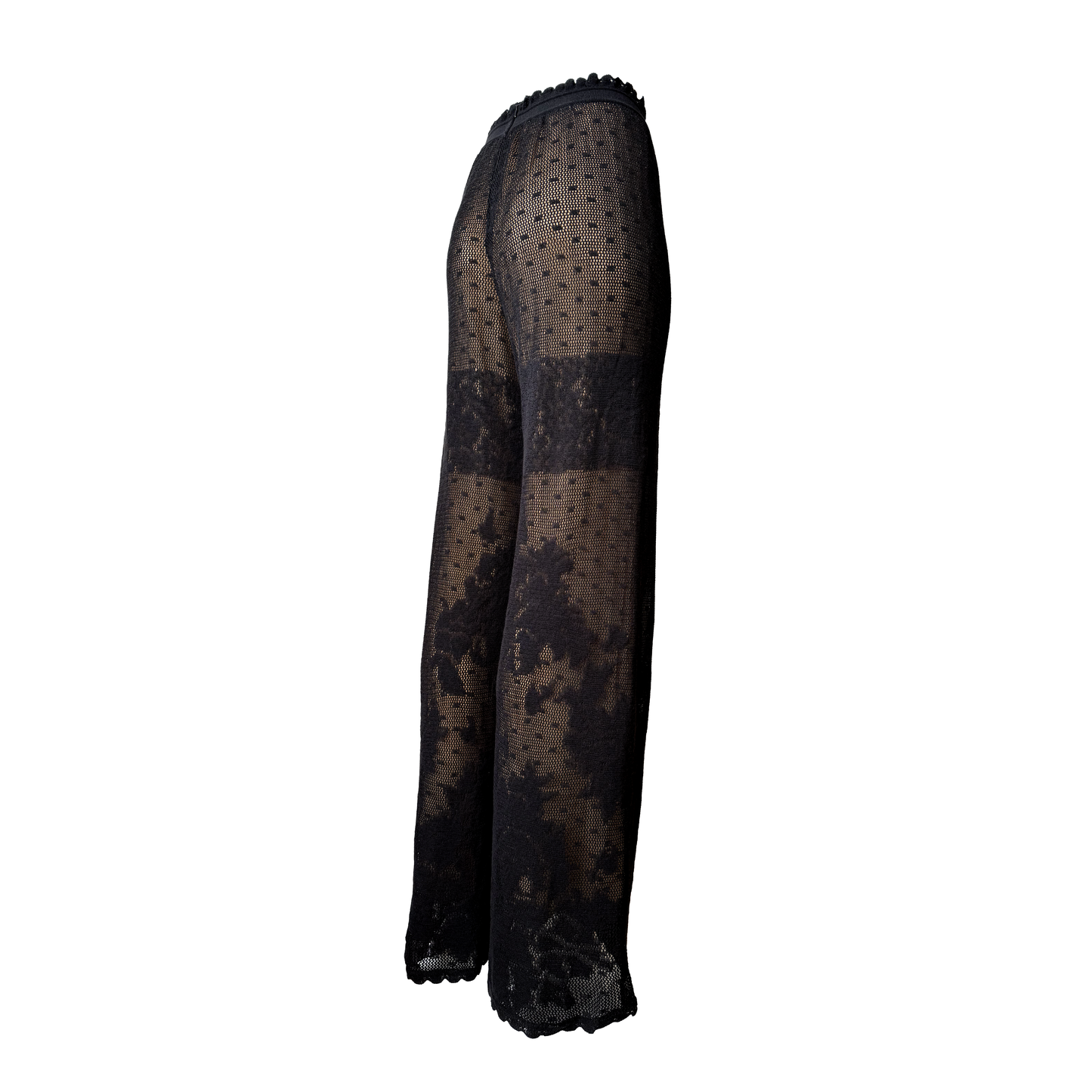 John Galliano SS 1997 Sheer Lace Knit High Waist Pants