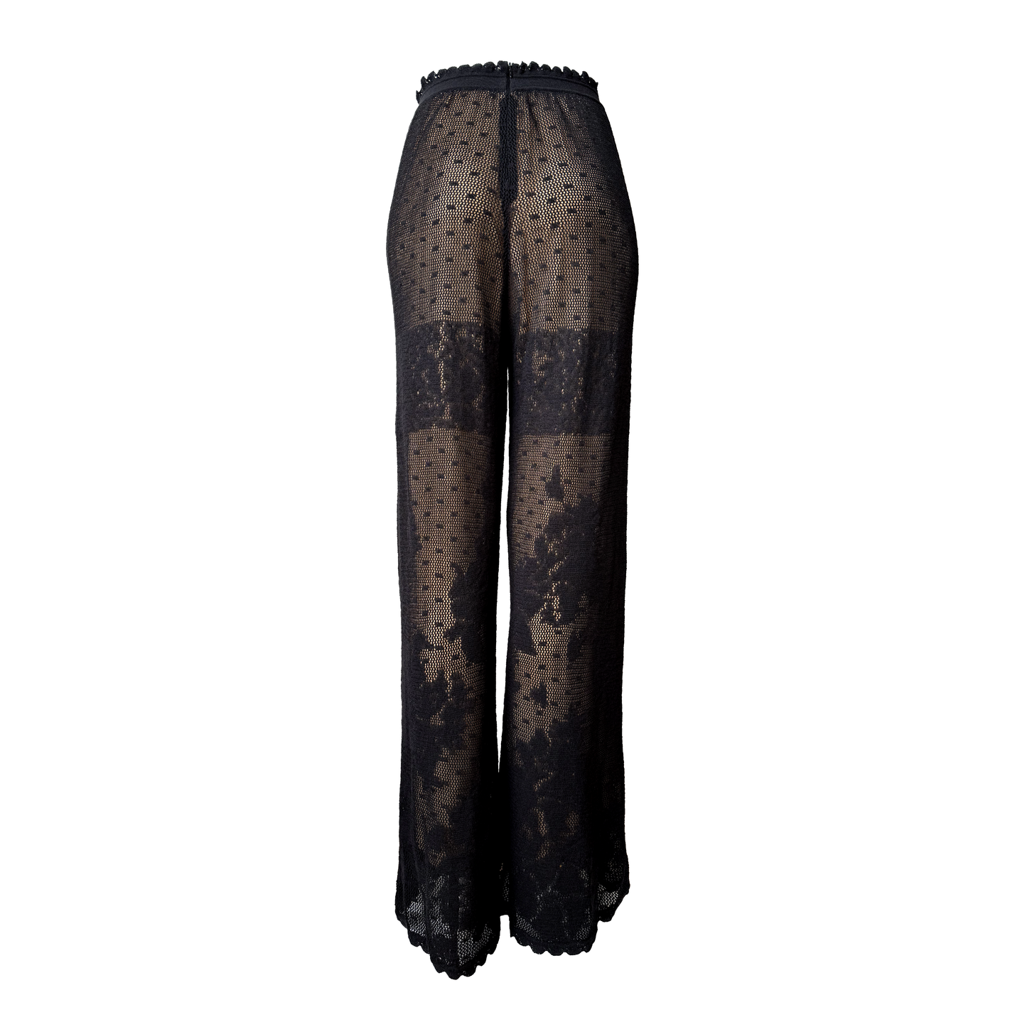 John Galliano SS 1997 Sheer Lace Knit High Waist Pants