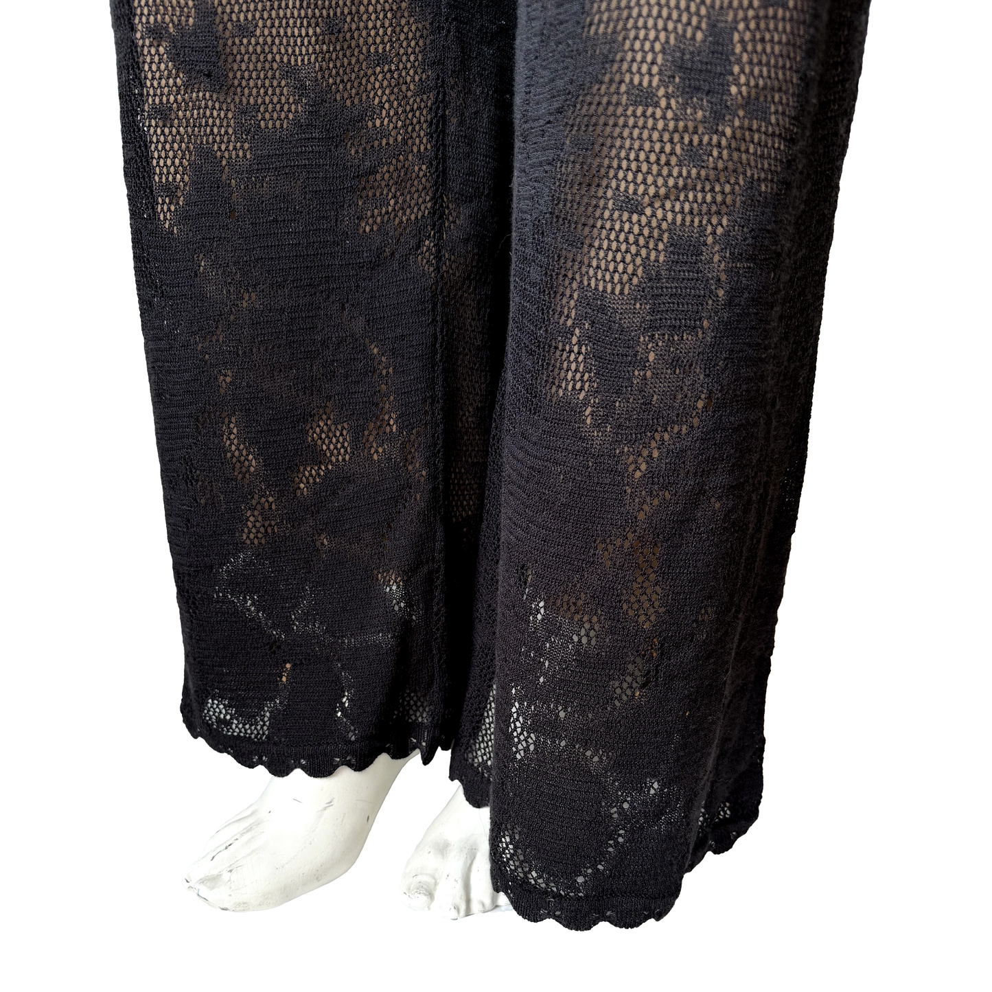 John Galliano SS 1997 Sheer Lace Knit High Waist Pants