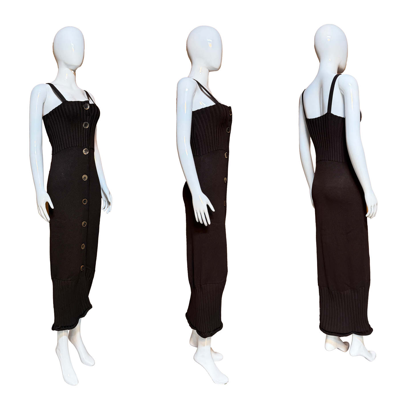 Christian Dior by John Galliano AW 1999 Dark Brown Knitted Dress