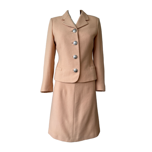 Gianni Versace Couture SS 1995 Apricot Tweed Suit Set