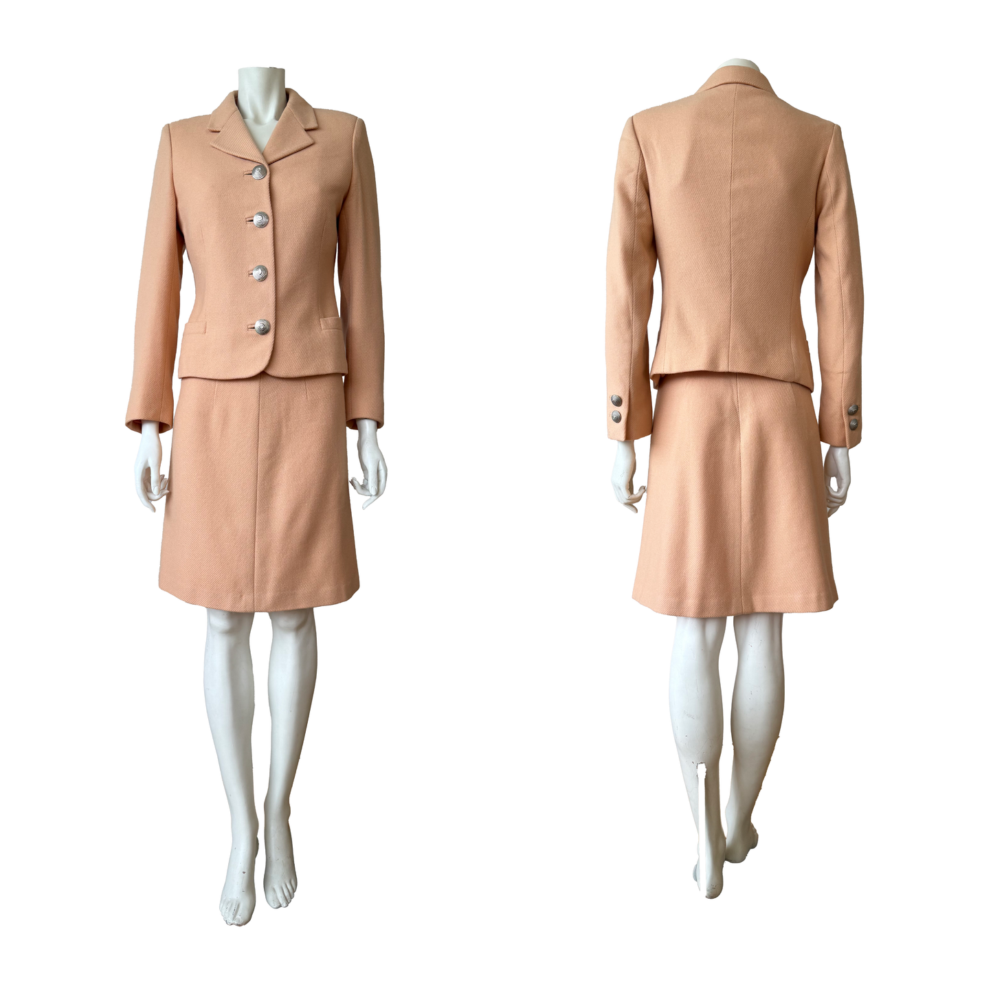 Gianni Versace SS 1995 Apricot Tweed Suit Set