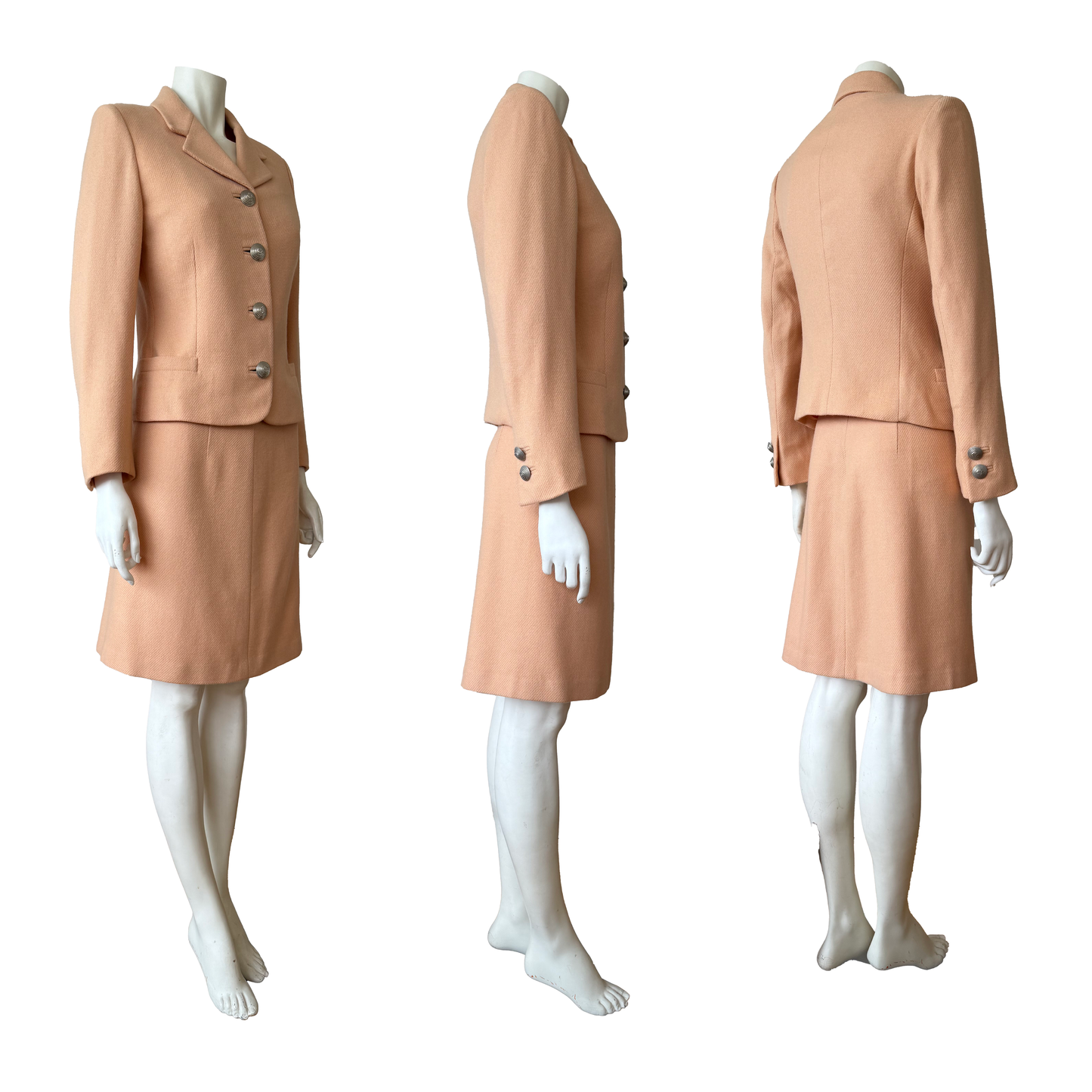 Gianni Versace SS 1995 Apricot Tweed Suit Set