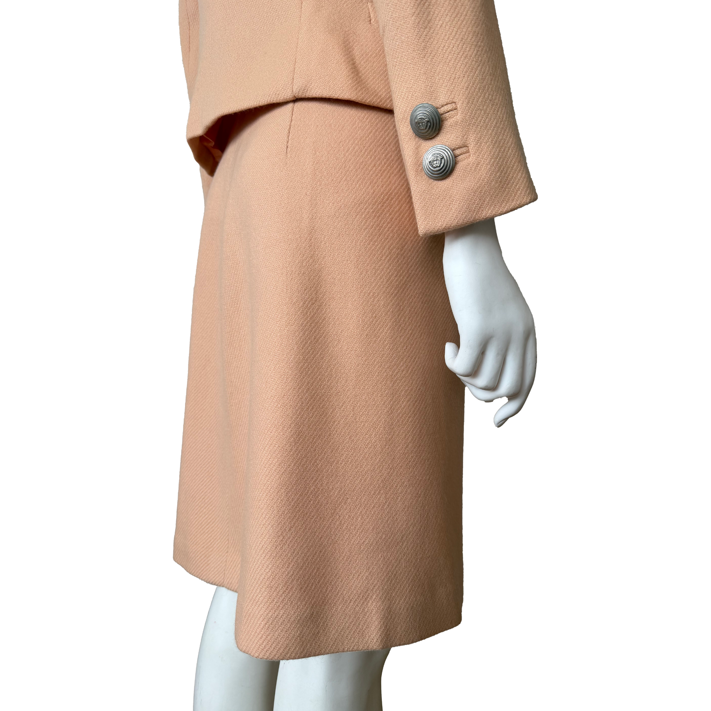 Gianni Versace SS 1995 Apricot Tweed Suit Set