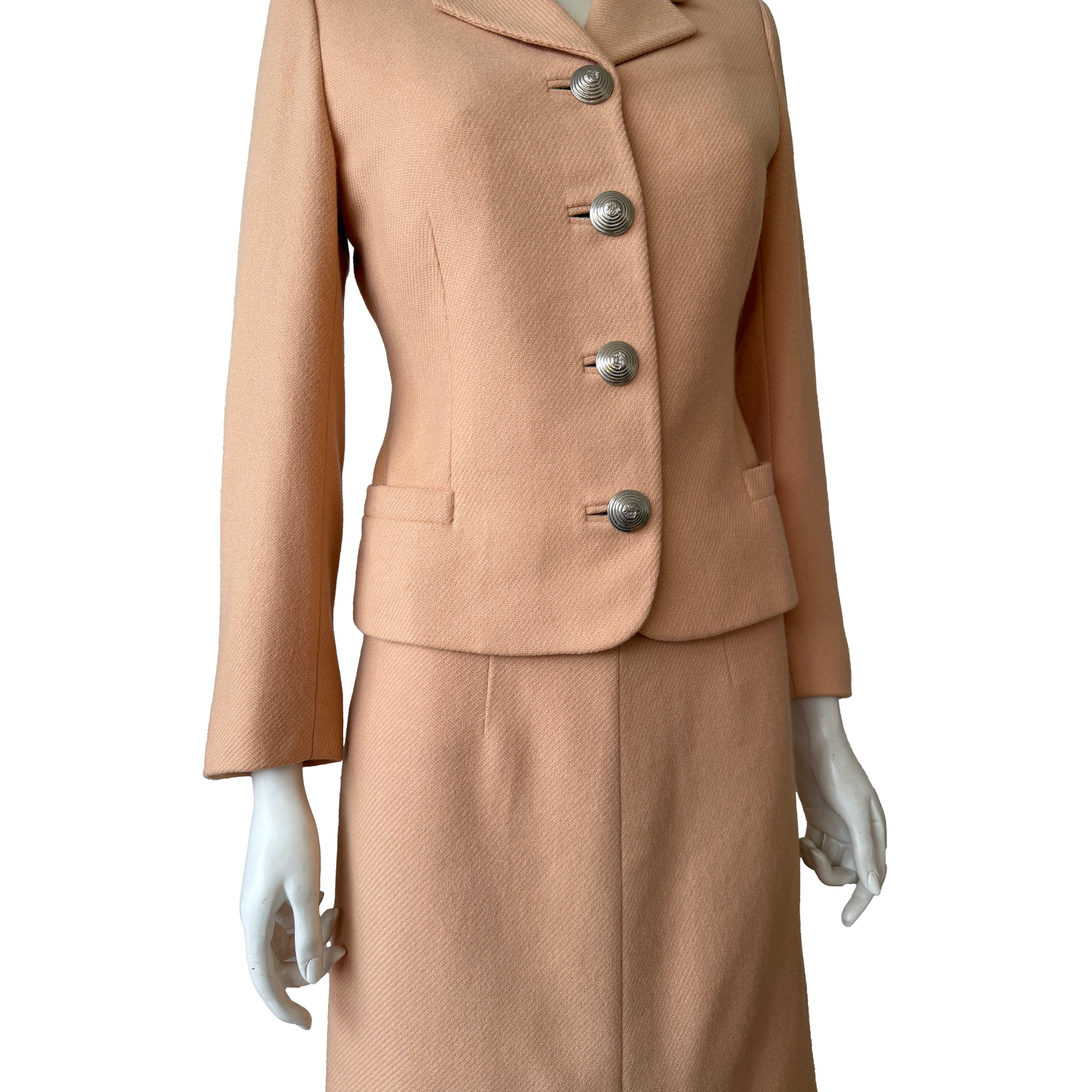 Gianni Versace SS 1995 Apricot Tweed Suit Set