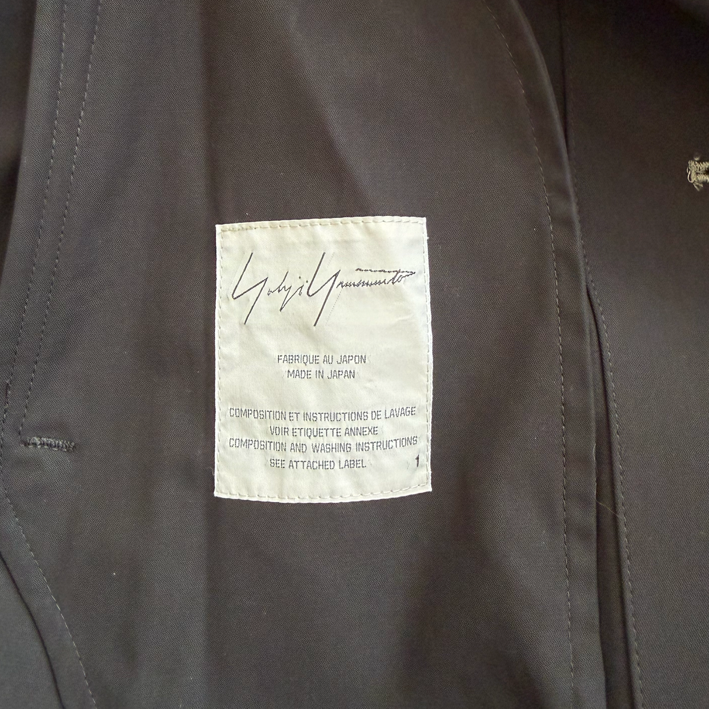 Yohji Yamamoto SS 2018 Multi-Button Coat