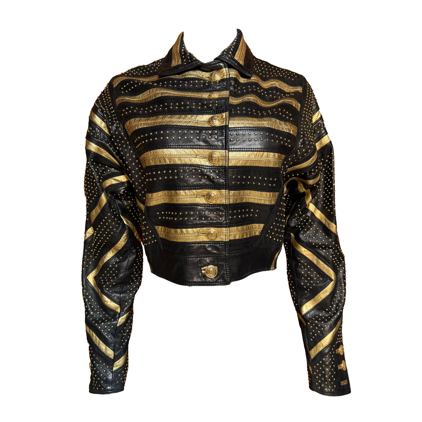 Gianni Versace SS 1992 Studded Leather Jacket