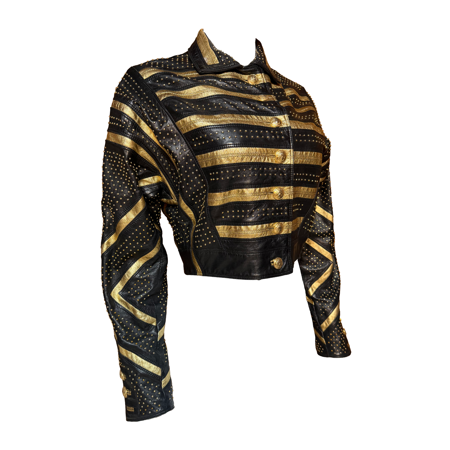 Gianni Versace SS 1992 Studded Leather Jacket