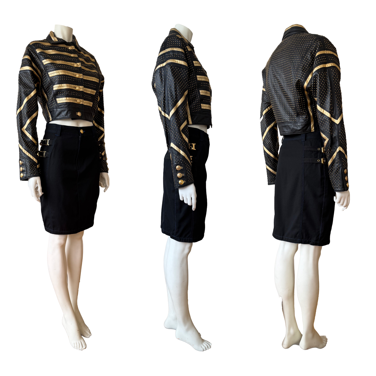 Gianni Versace SS 1992 Studded Leather Jacket