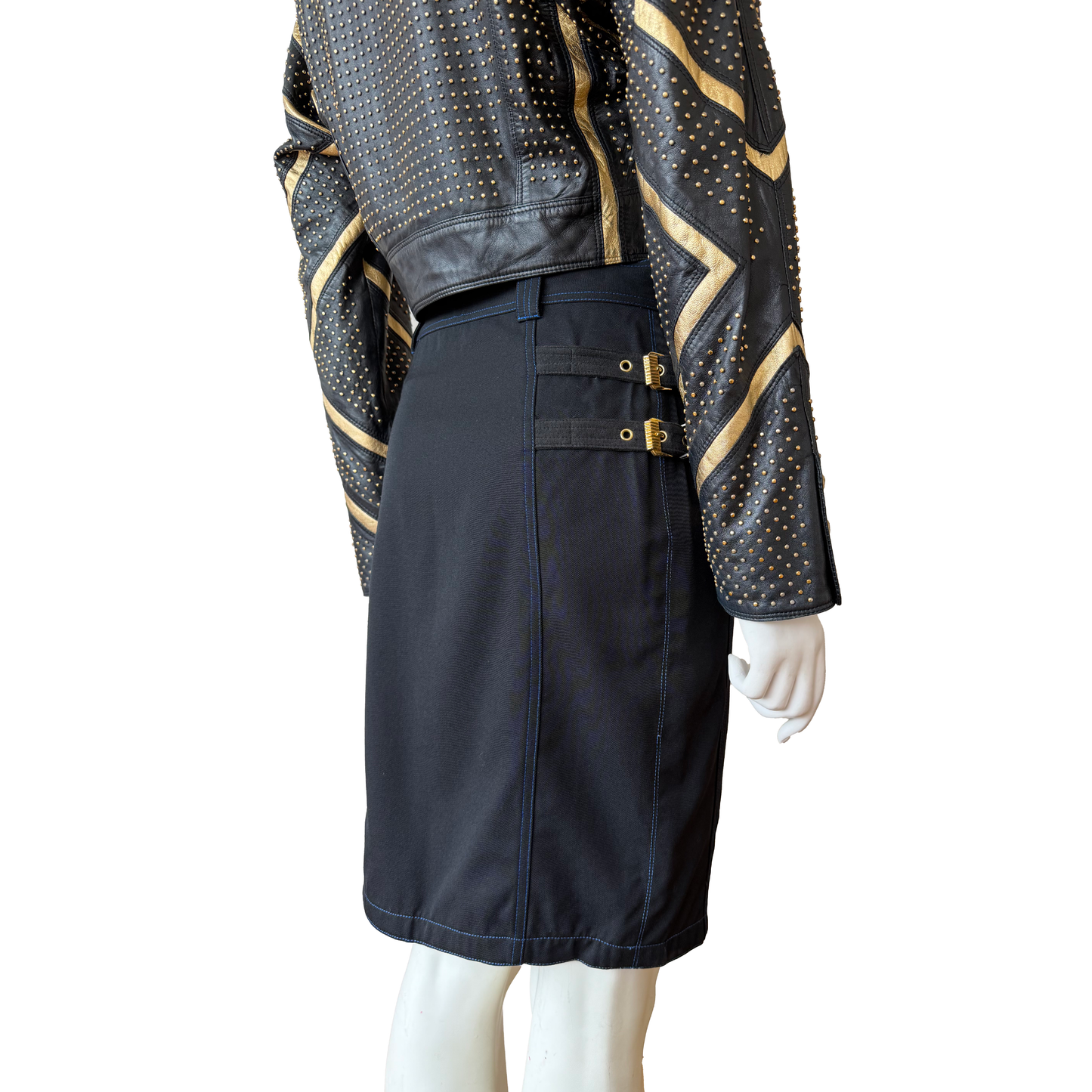 Gianni Versace SS 1992 Studded Leather Jacket