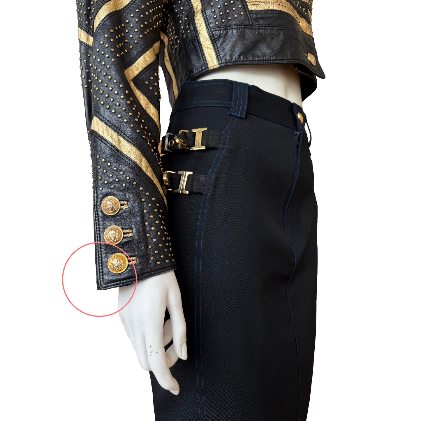 Gianni Versace SS 1992 Studded Leather Jacket