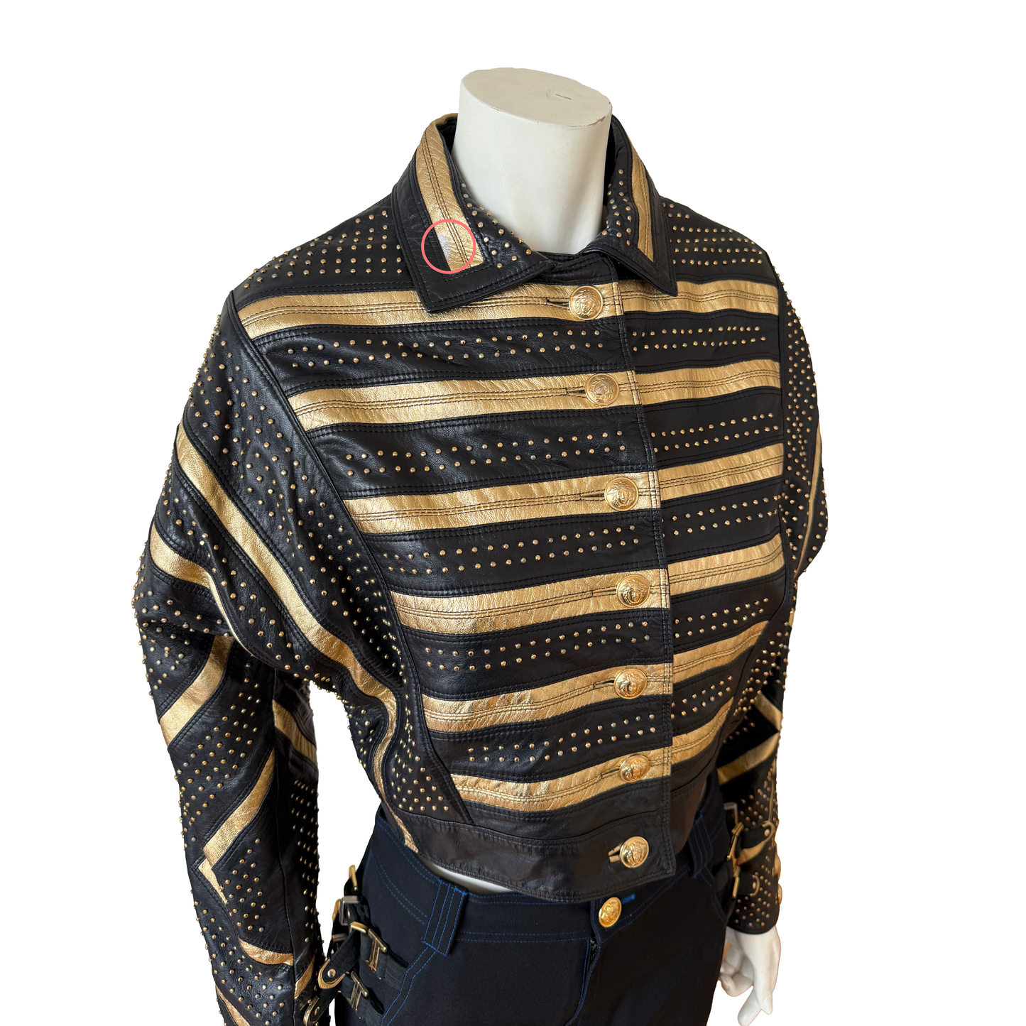 Gianni Versace SS 1992 Studded Leather Jacket